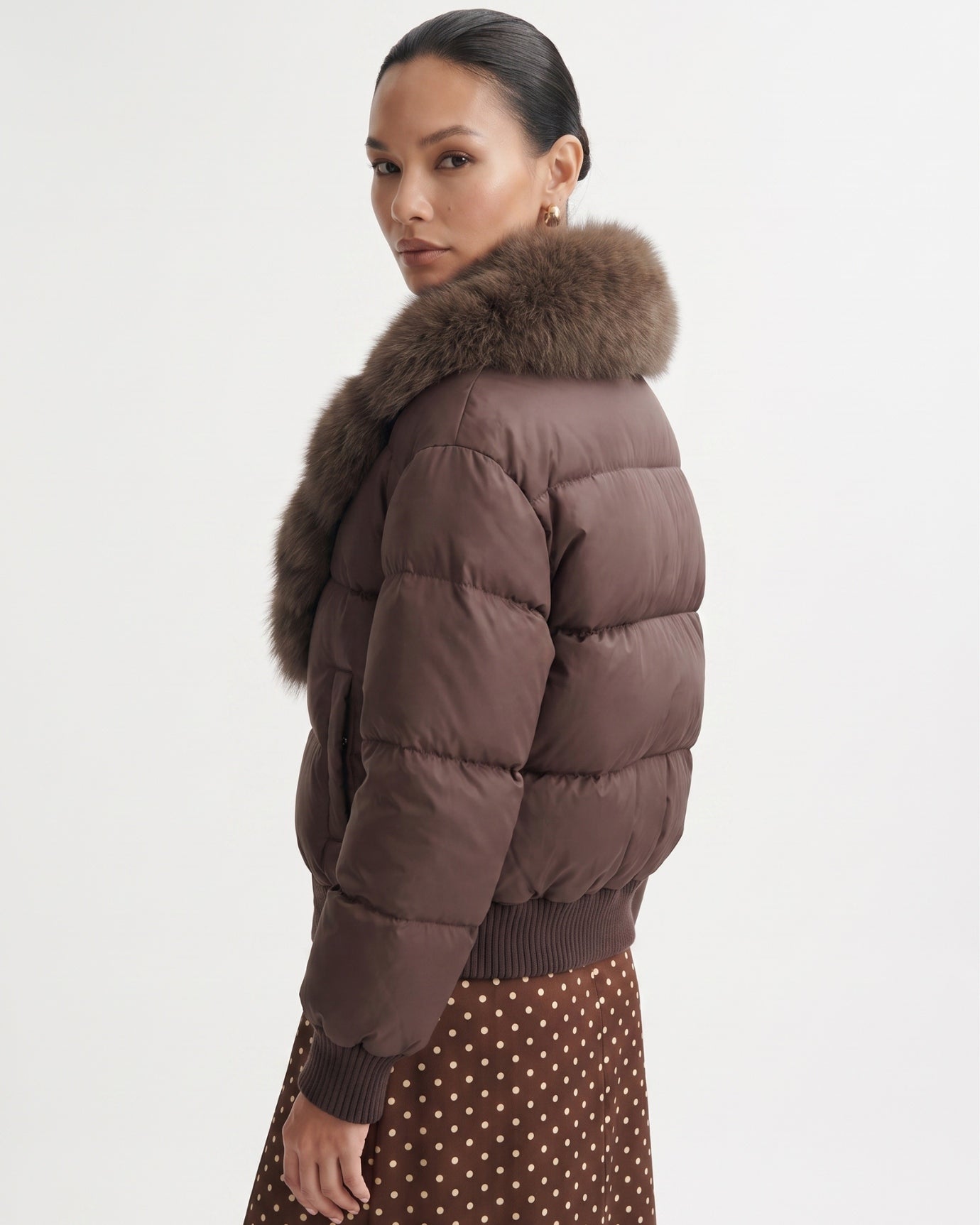 Fur Collar Down Jacket Thickened and Warm
