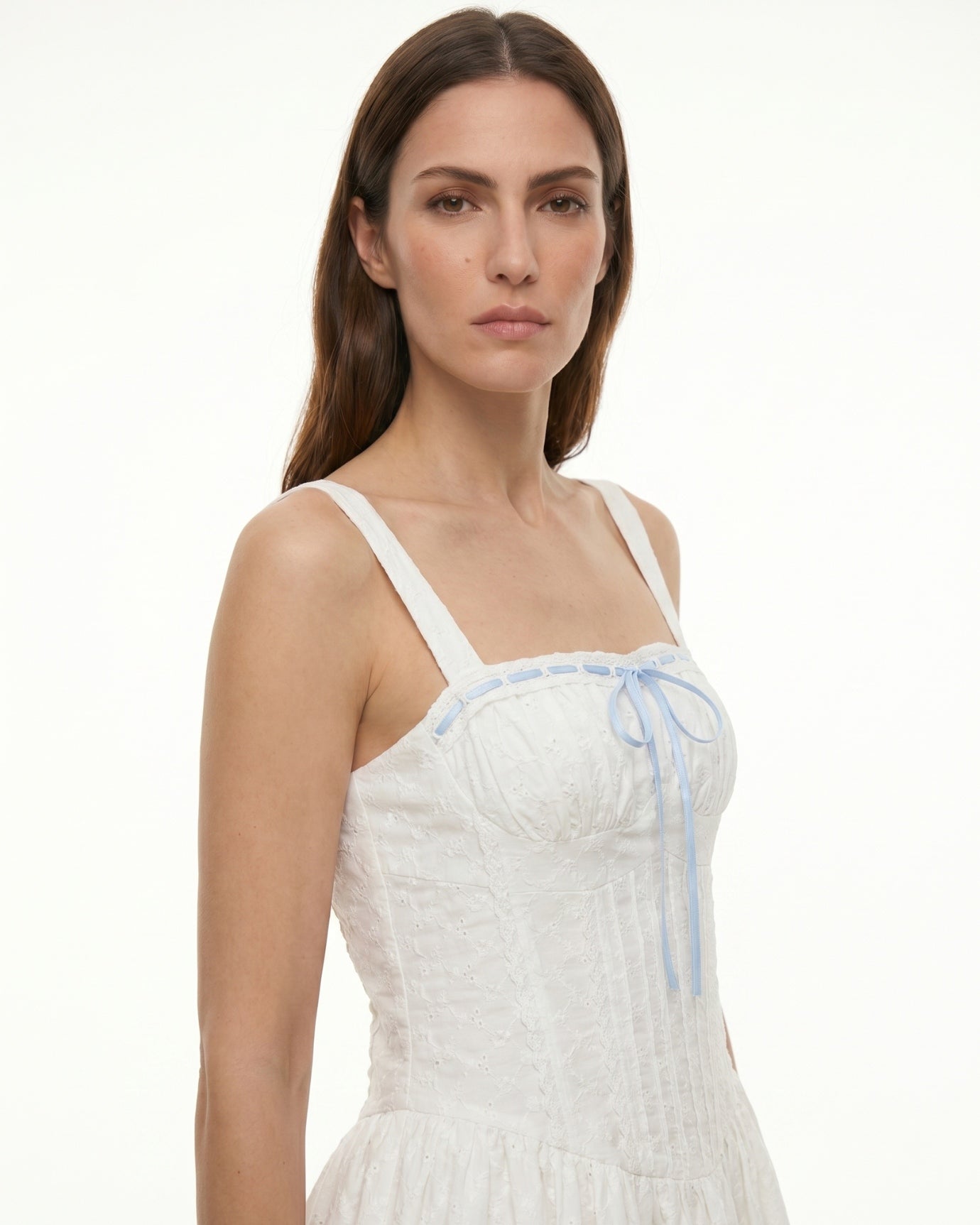 Kiara French White Lace Dress