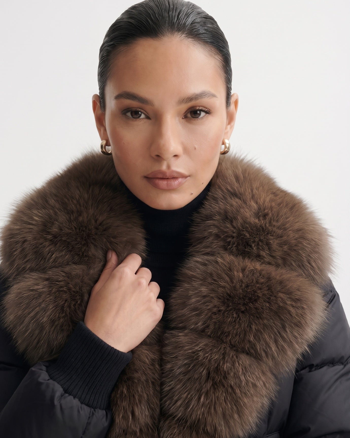 Fur Collar Down Jacket Thickened and Warm