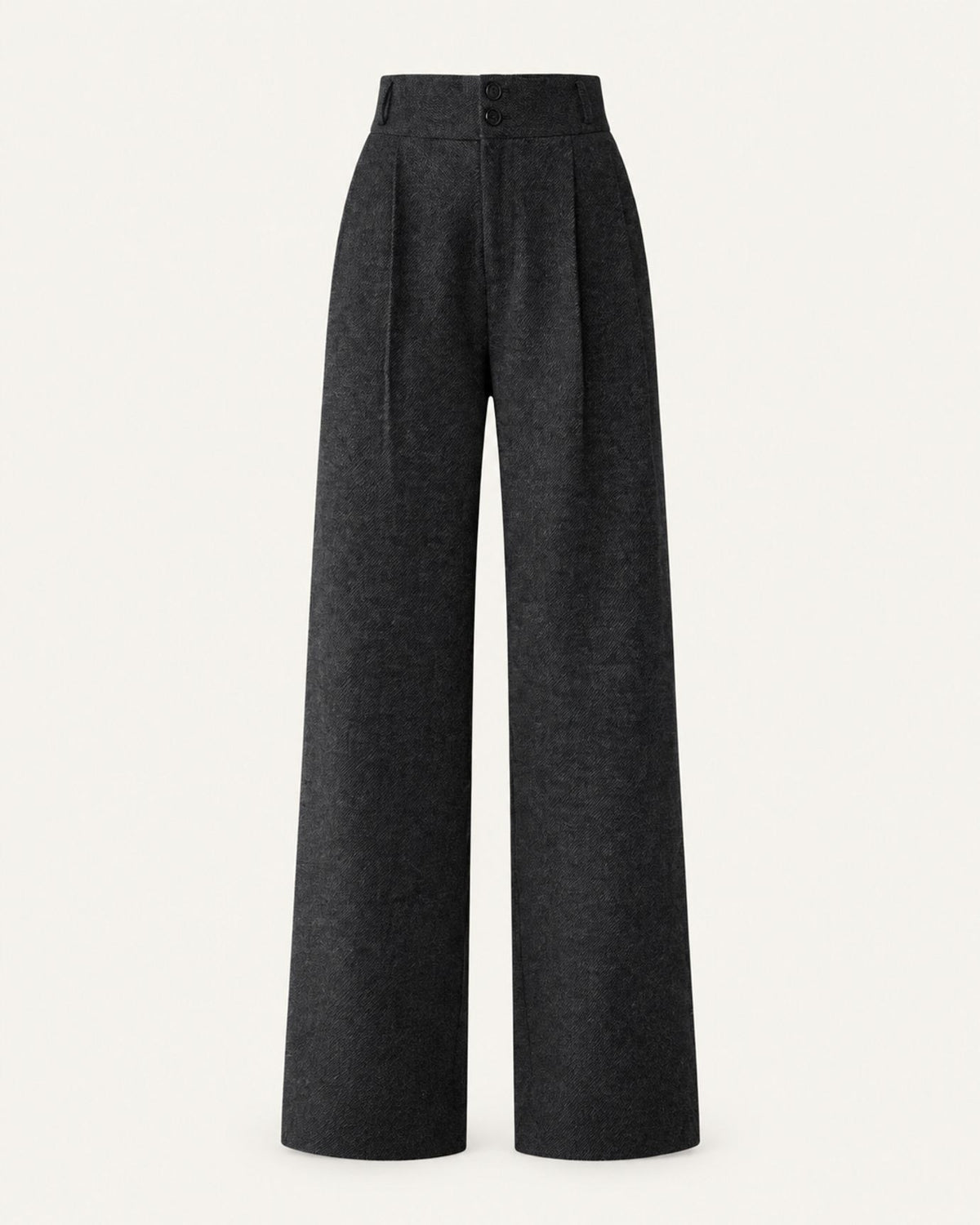 Drapey High-Waisted Wool Wide-Leg Woman Trousers