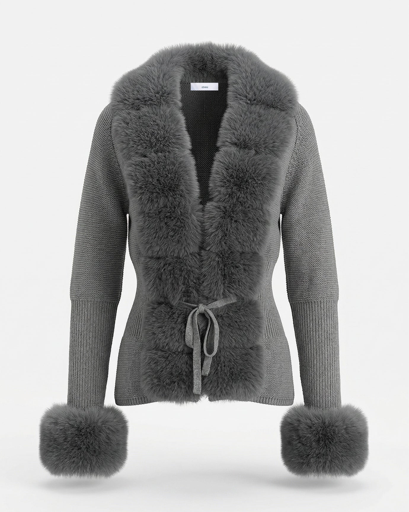 Rinna Faux Fox Fur Cardigan Coat for Women | Lovau Woman
