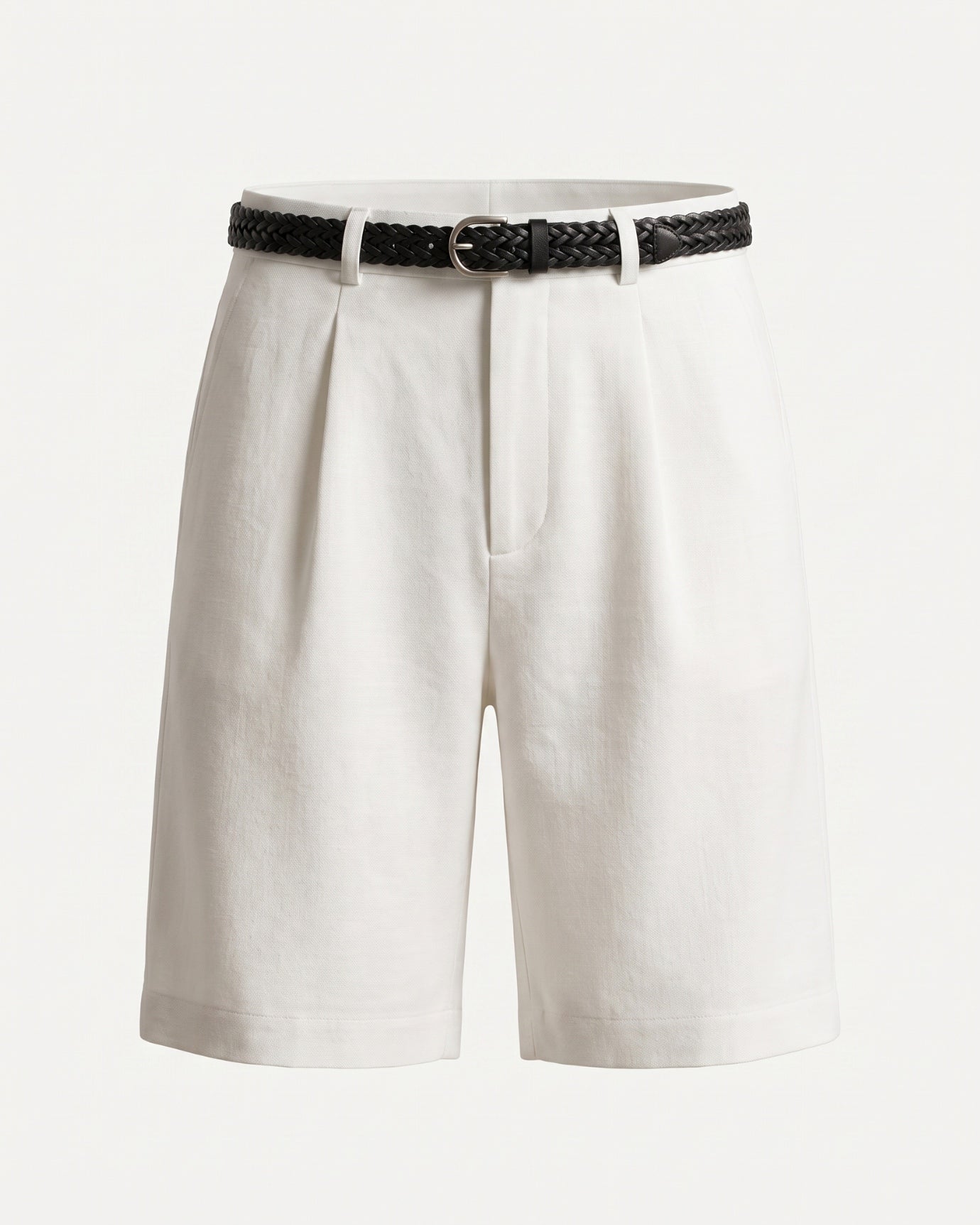 Linen Shorts Thin Style With Belt