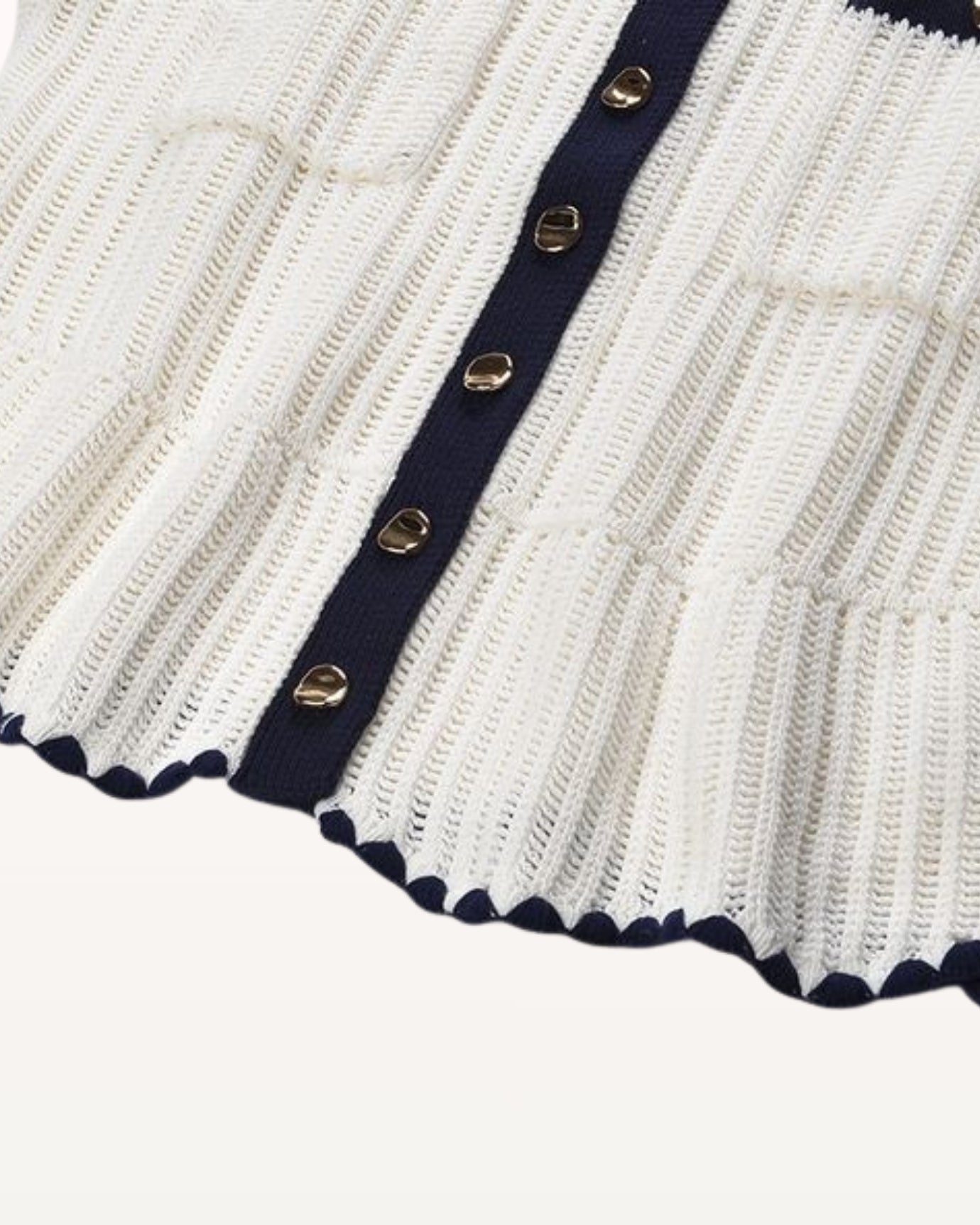 Elegantes Kurzarm-Stricktop