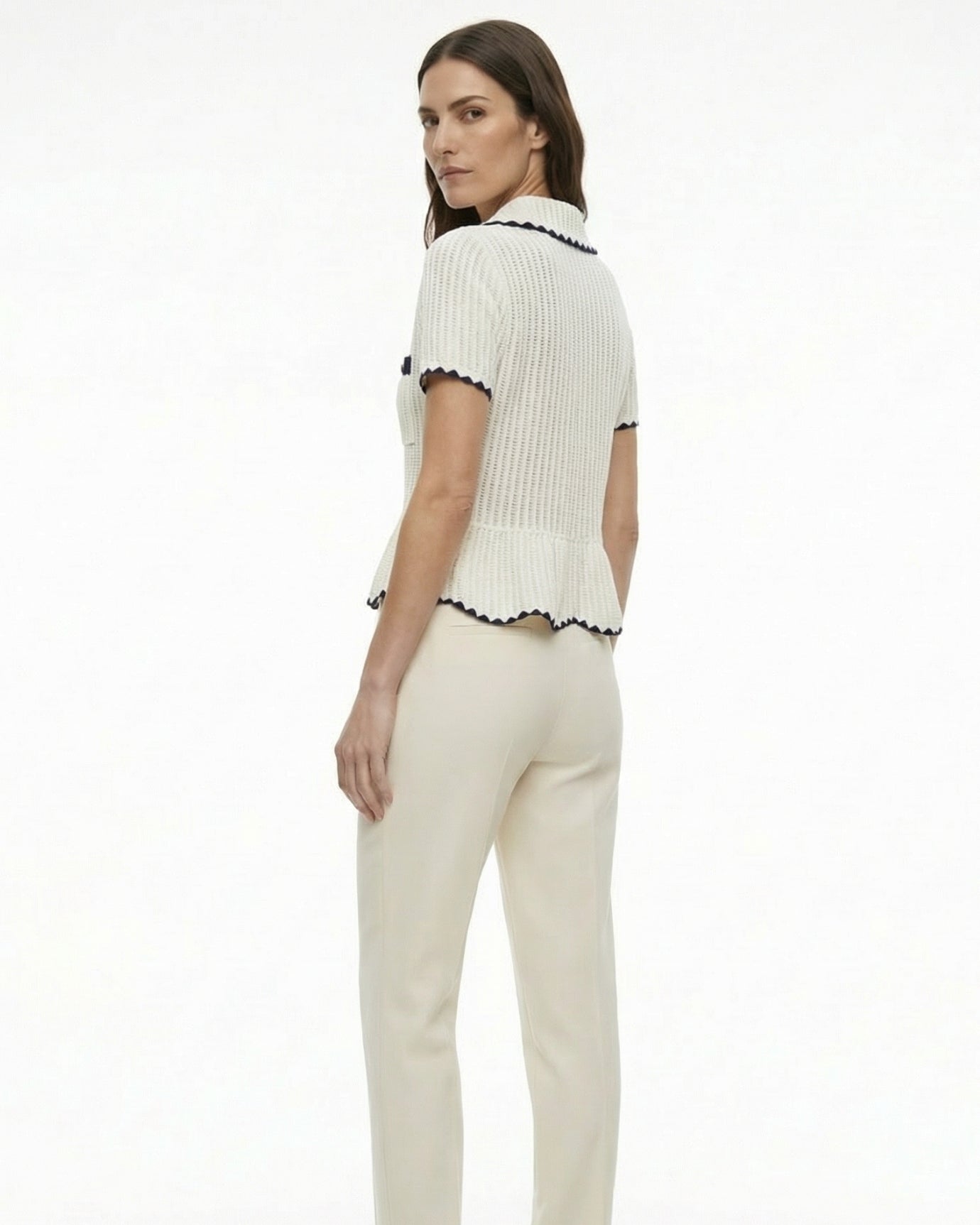 Elegantes Kurzarm-Stricktop