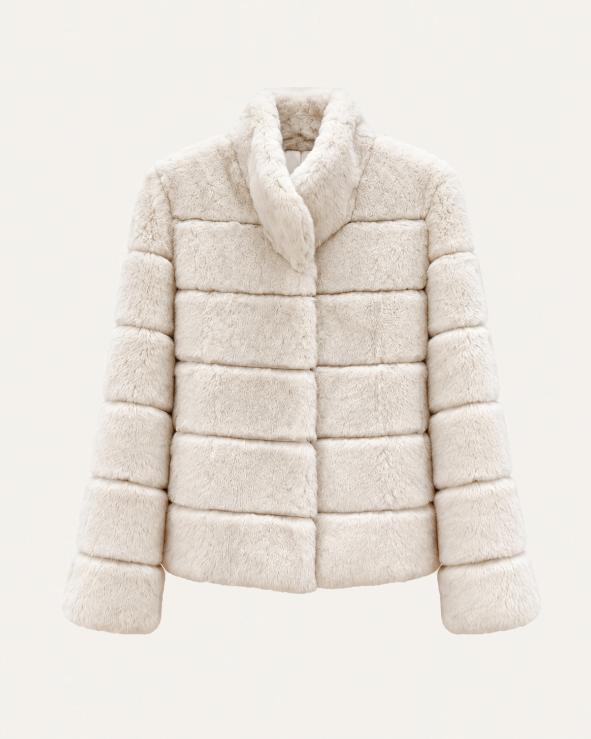 Rihanna Stand Collar Short Rex Rabbit Fur Jacket