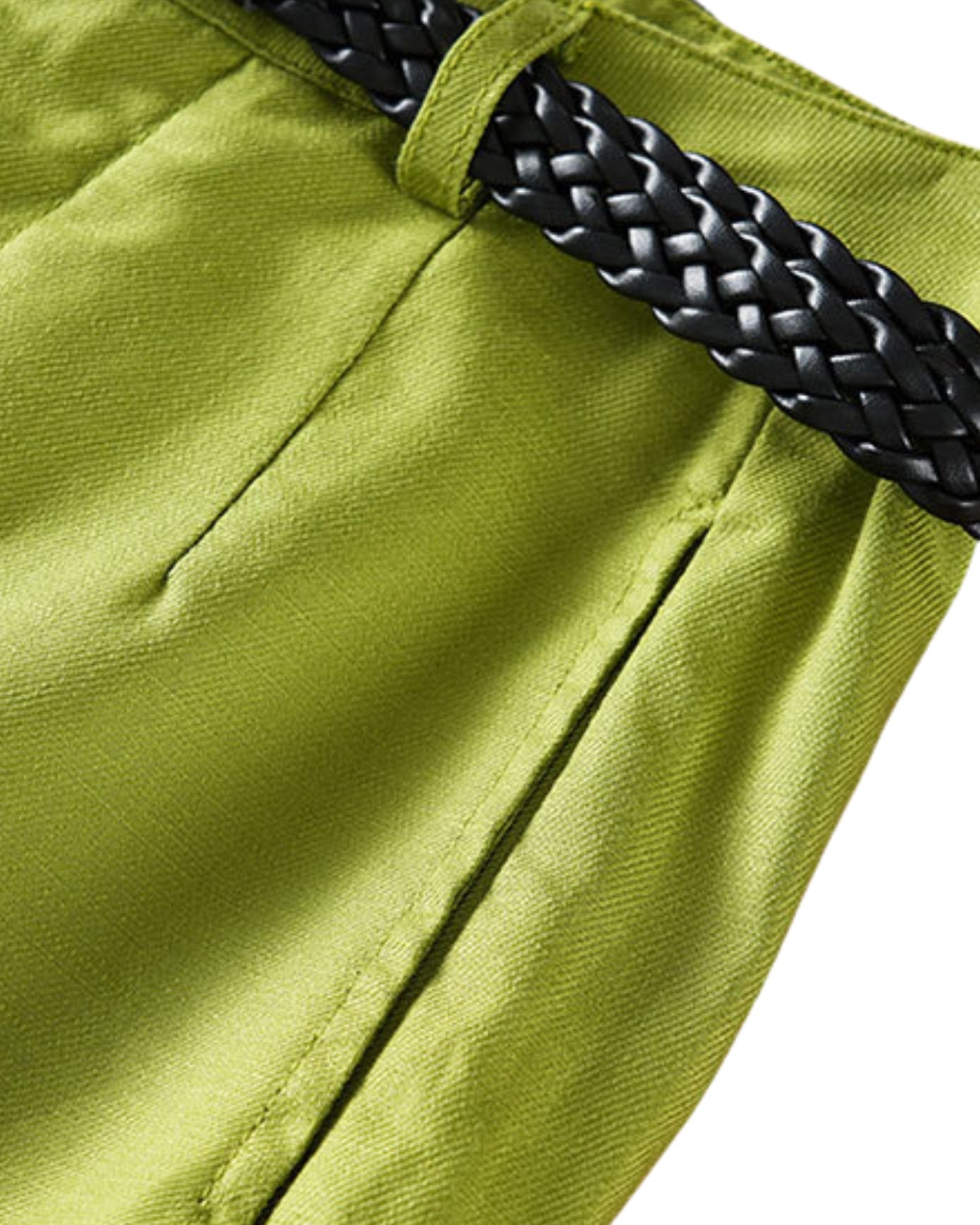 Linen Shorts Thin Style With Belt