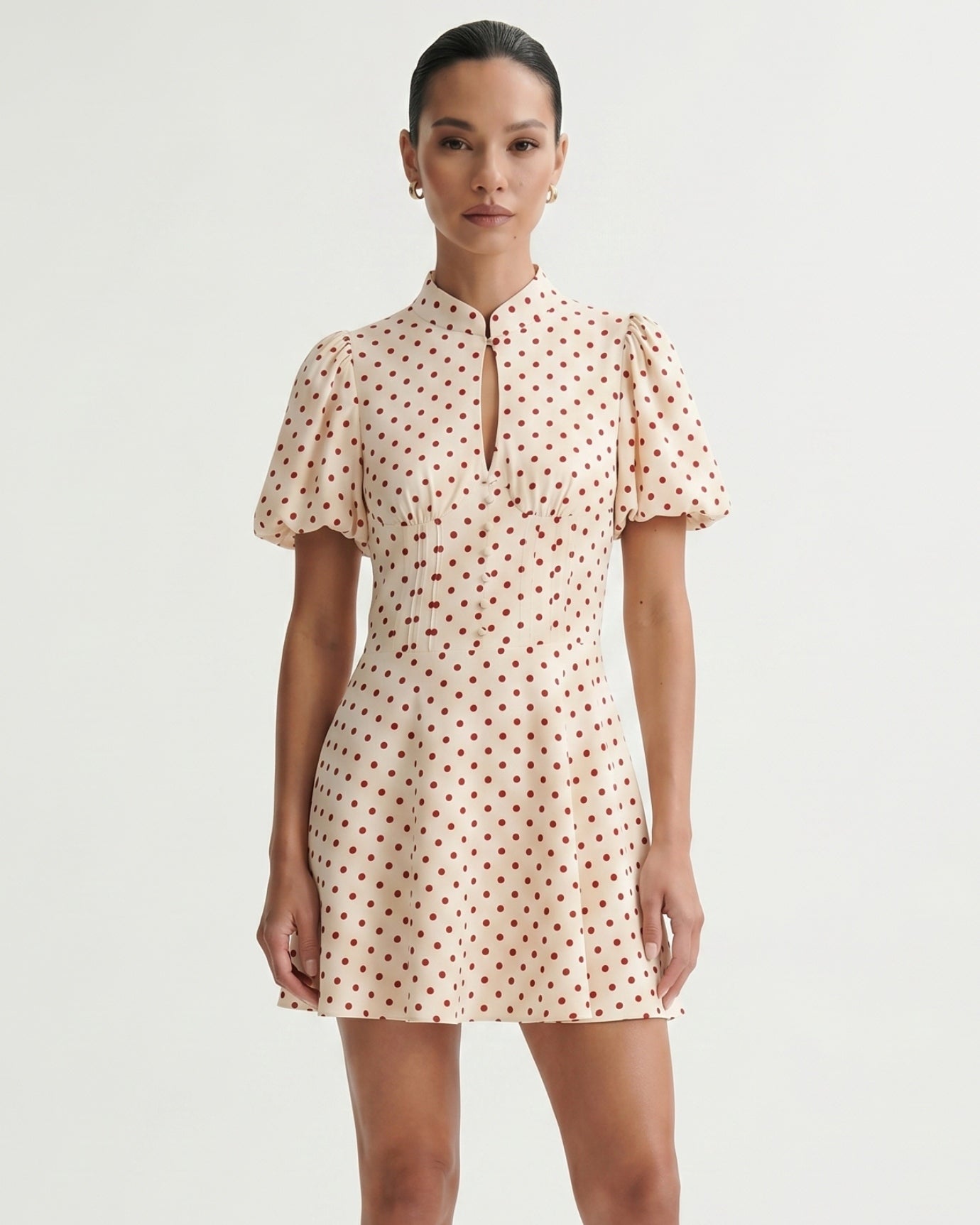 Marbella Puff Sleeve Polkadot Dress