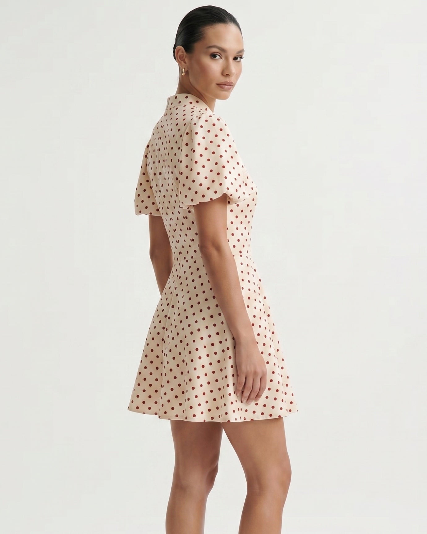 Marbella Puff Sleeve Polkadot Dress