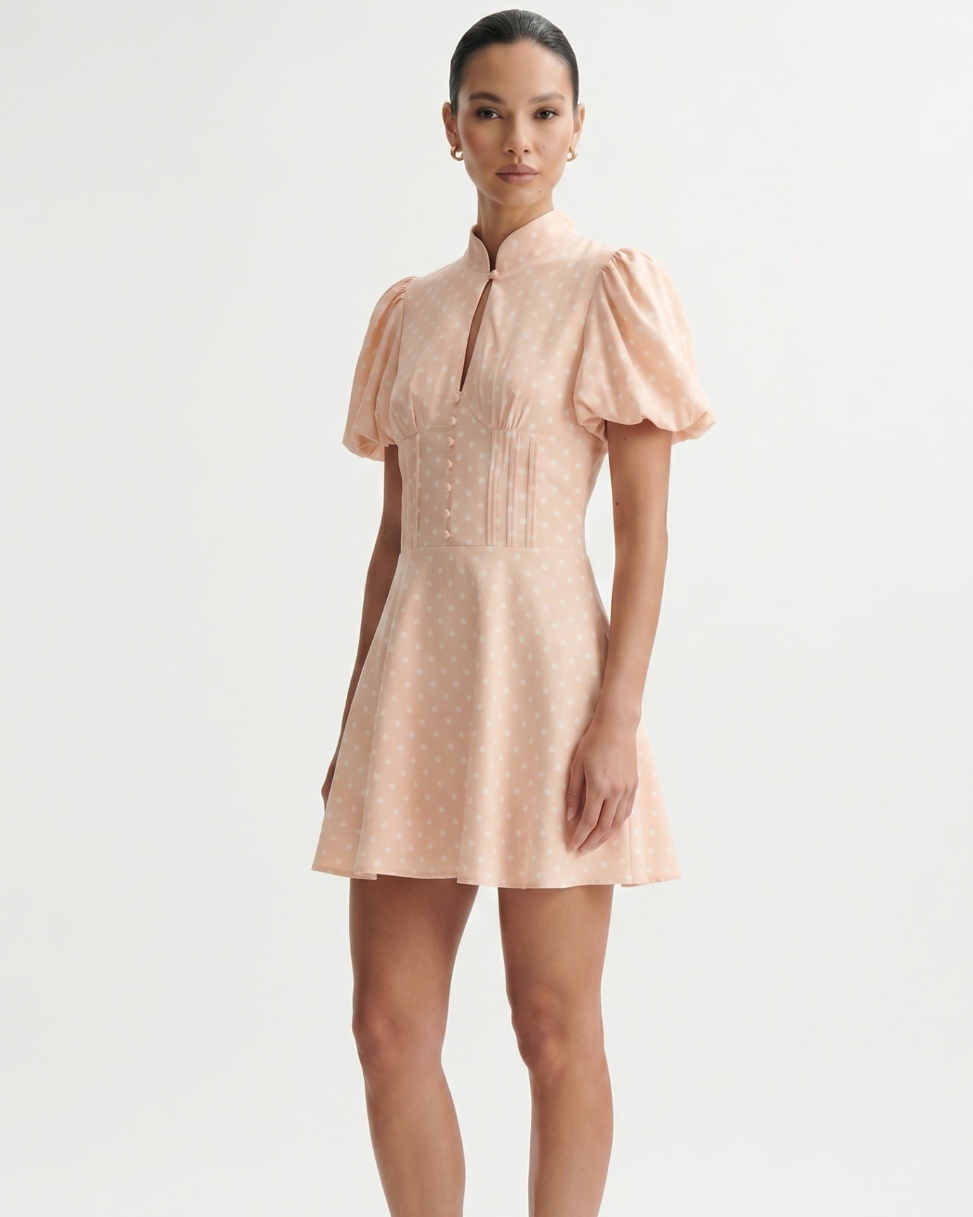 Marbella Puff Sleeve Polkadot Dress