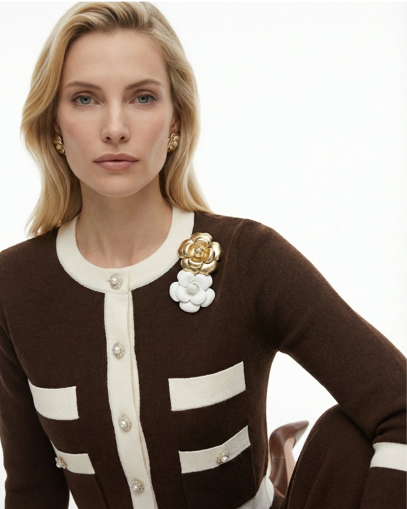 Rinna Knitted Cardigan Long-Sleeved Jacket & Pants Suit Set