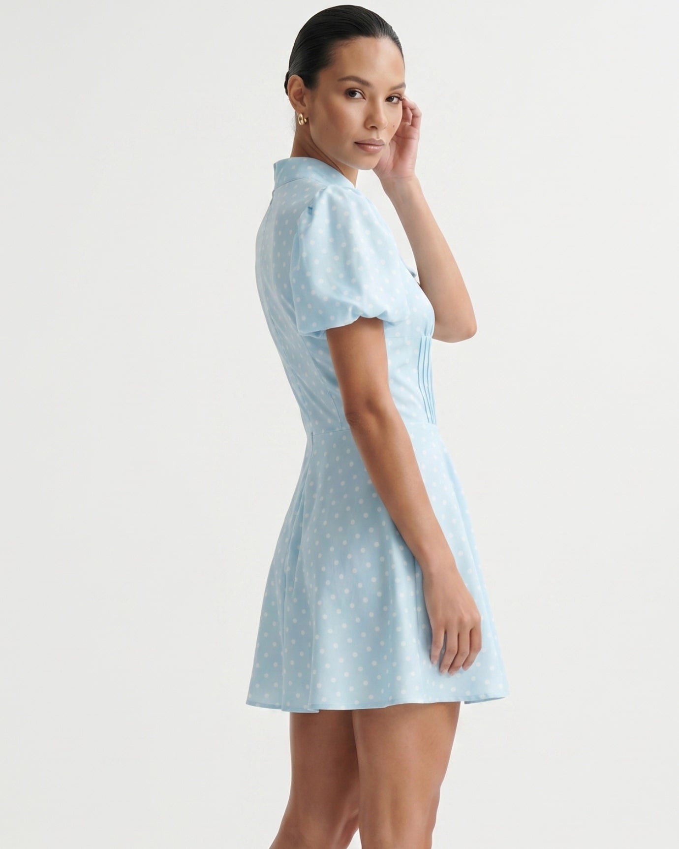 Marbella Puff Sleeve Polkadot Dress
