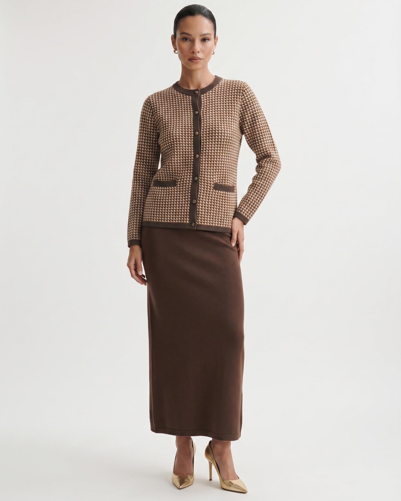 Vintage Knitted Wool & Cashmere Cardigan