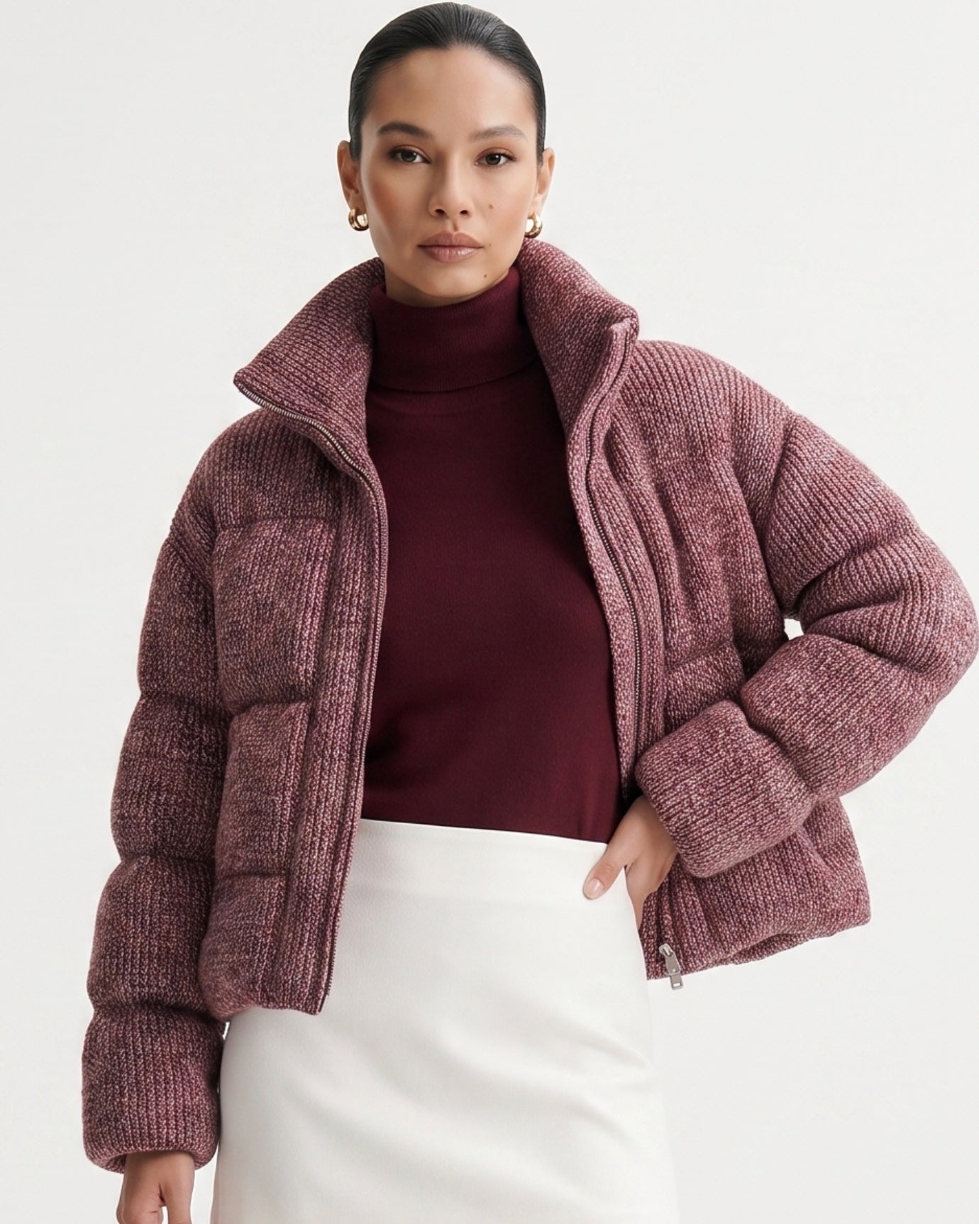 Kira Wool Knitted Down Jacket