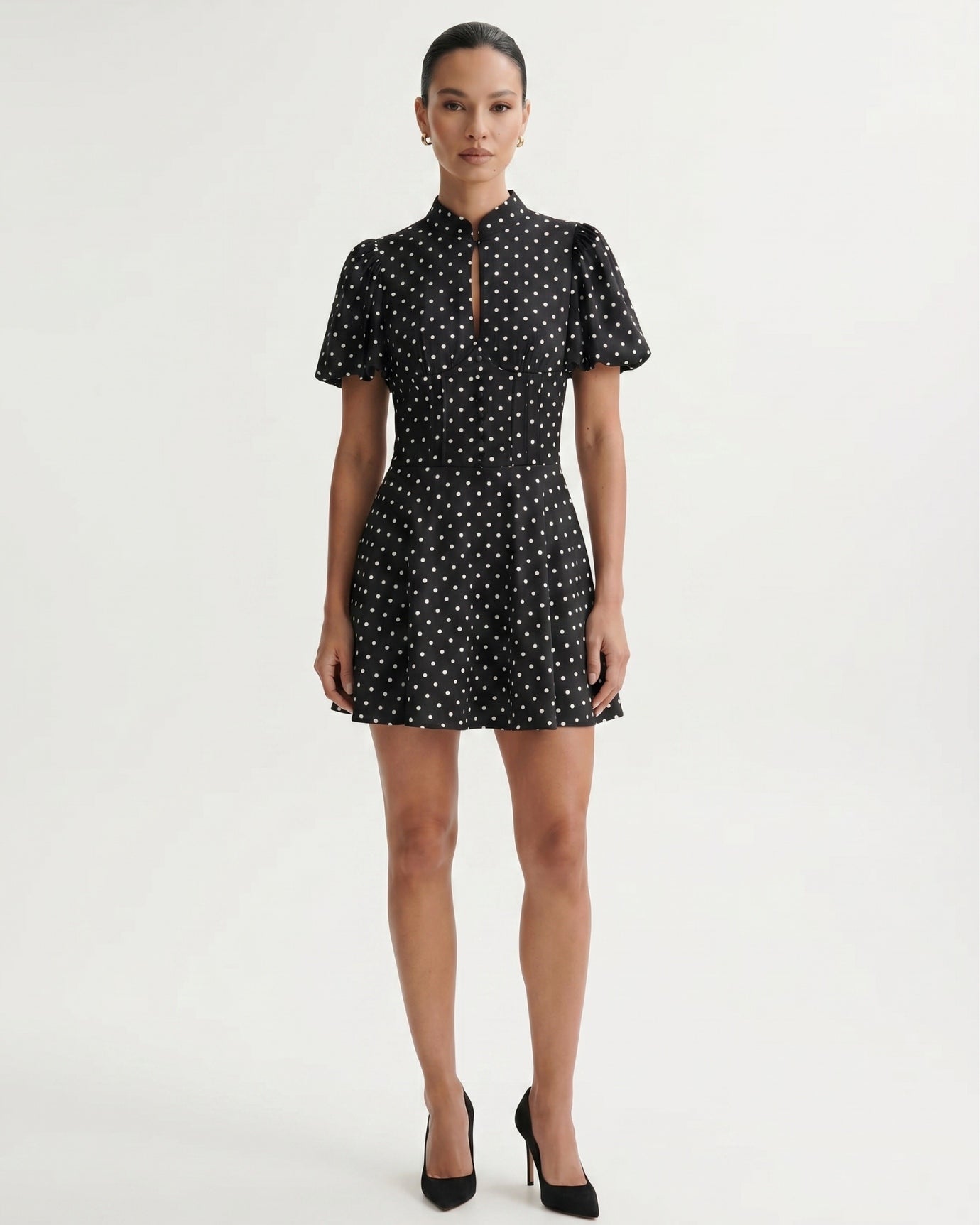 Marbella Puff Sleeve Polkadot Dress