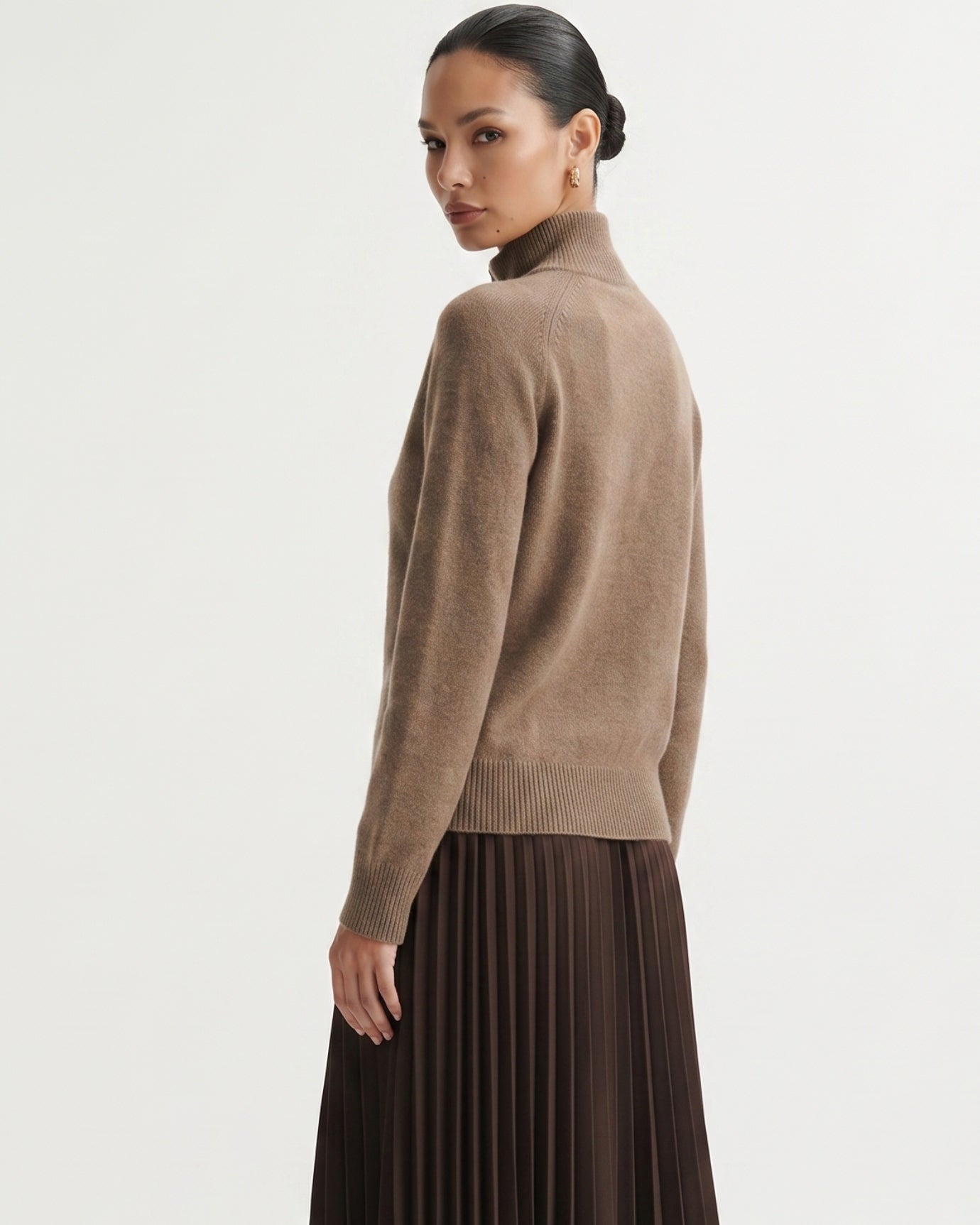 Ria Cashmere Jacket Double Zipper
