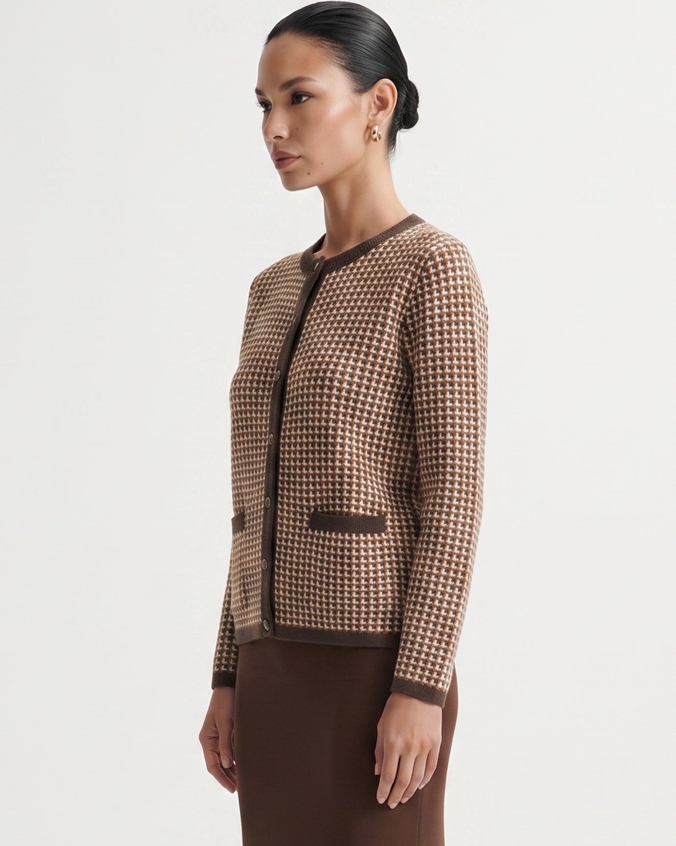 Vintage Knitted Wool & Cashmere Cardigan