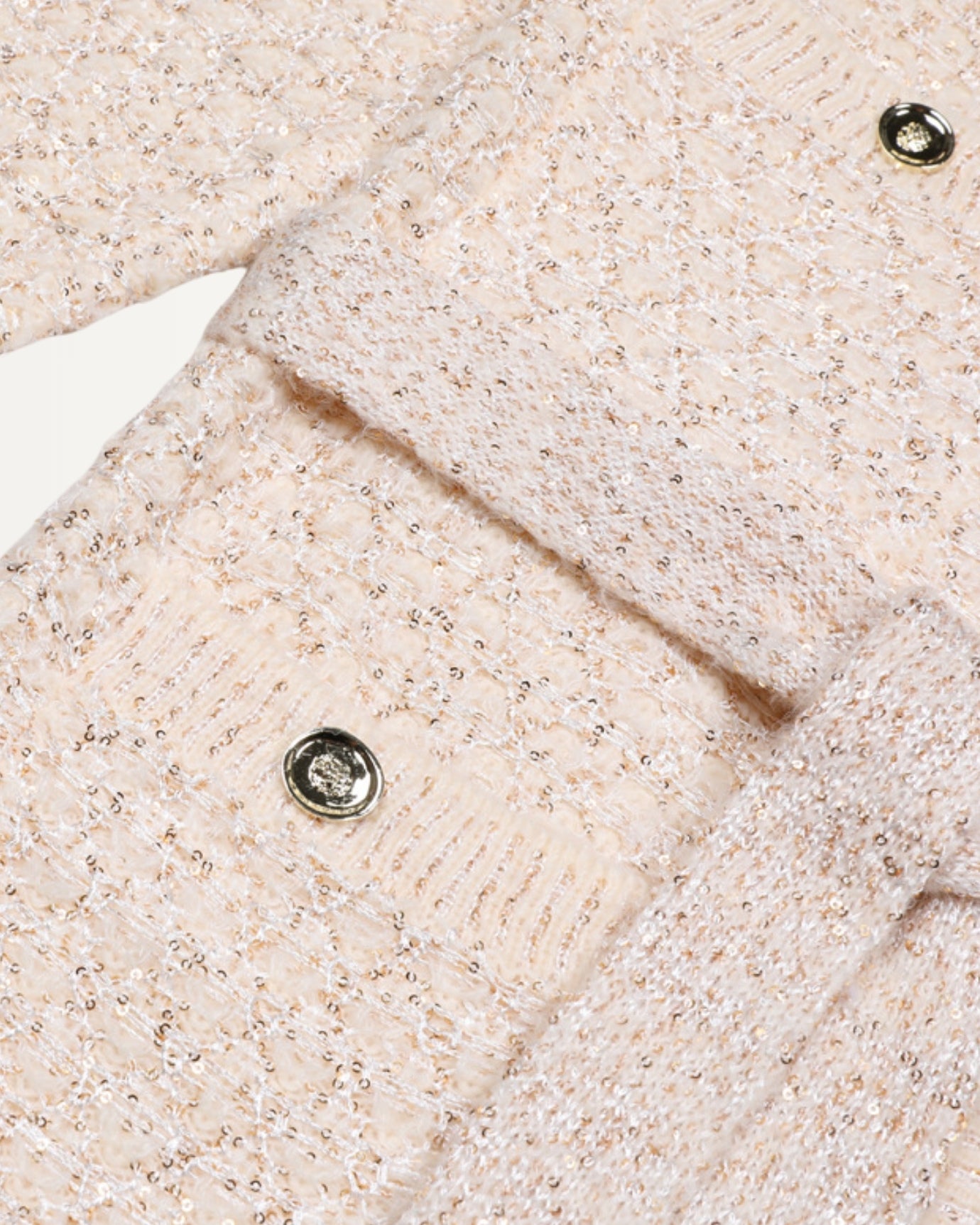 High End Sequin Knitted Long Sleeve V-neck Cardigan