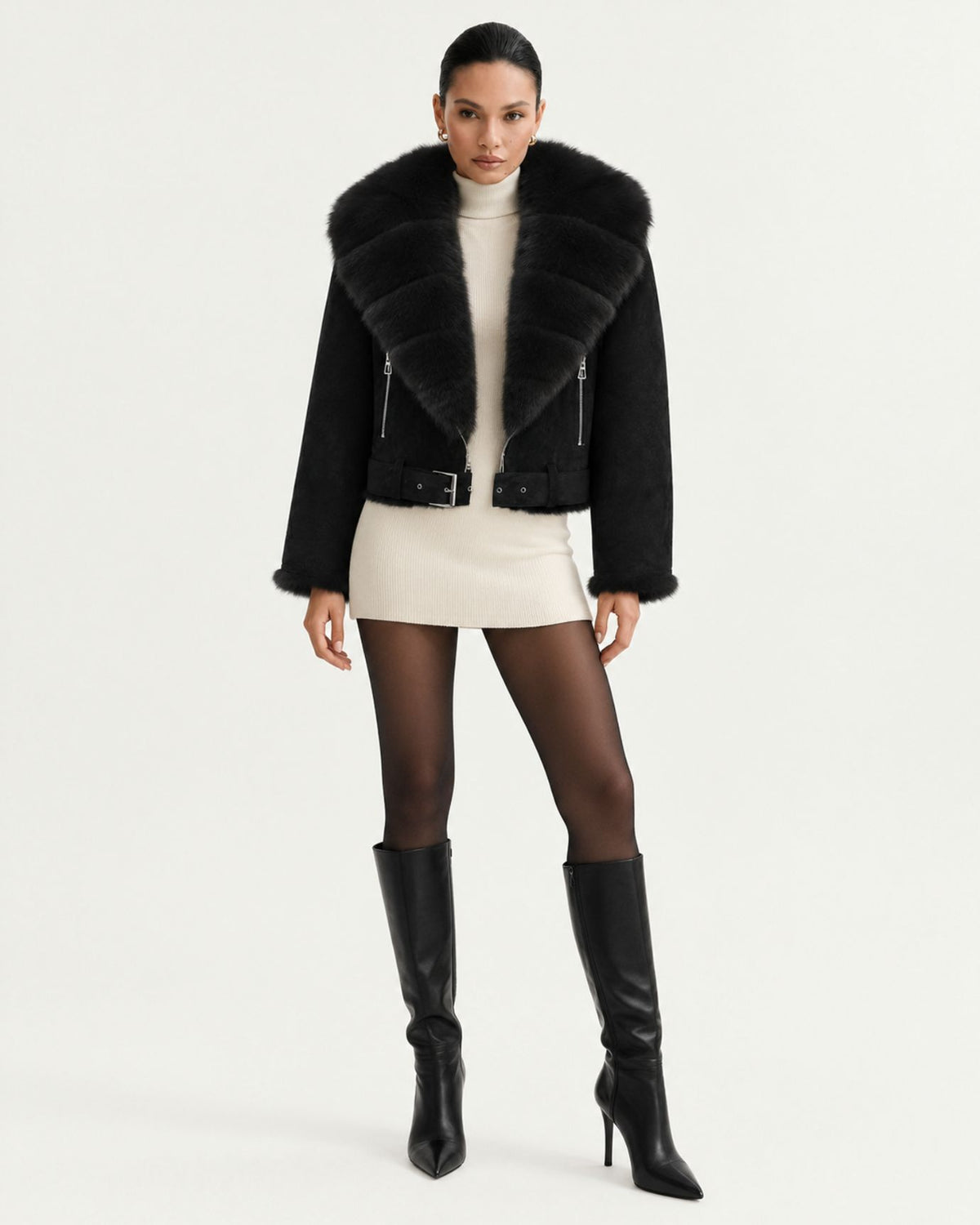 Rabbit Fur-Lined Suede Jacket Limited Edition