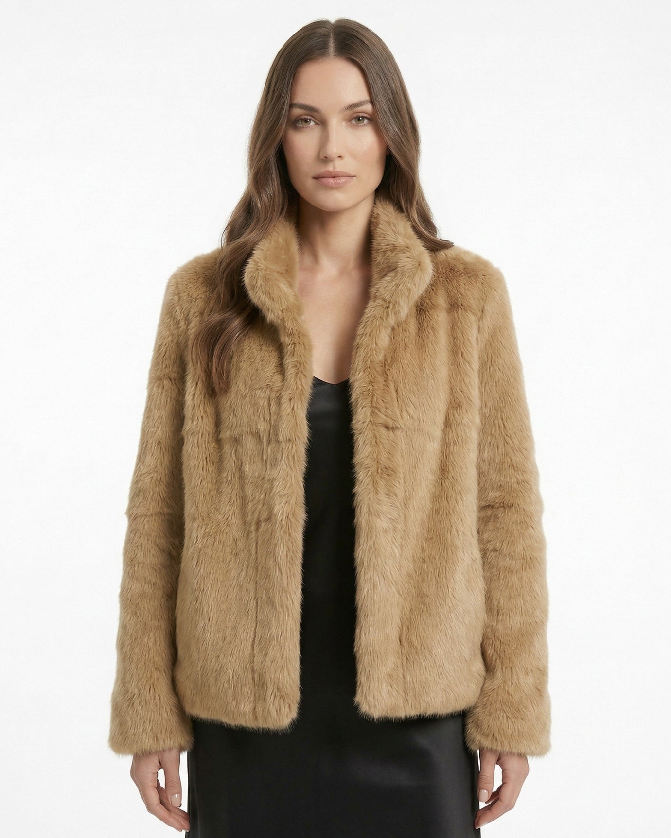 Abrigo de piel de conejo Lina