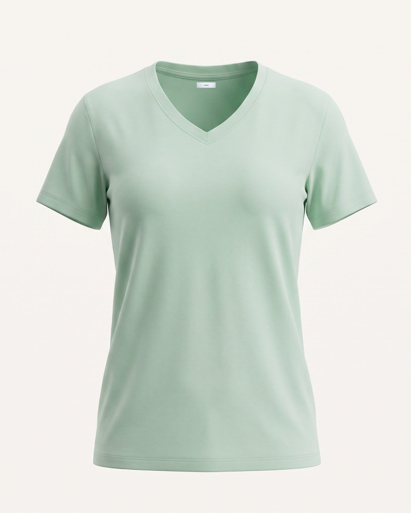 High-end Mercerized Cotton Woman V- Neck T-Shirt