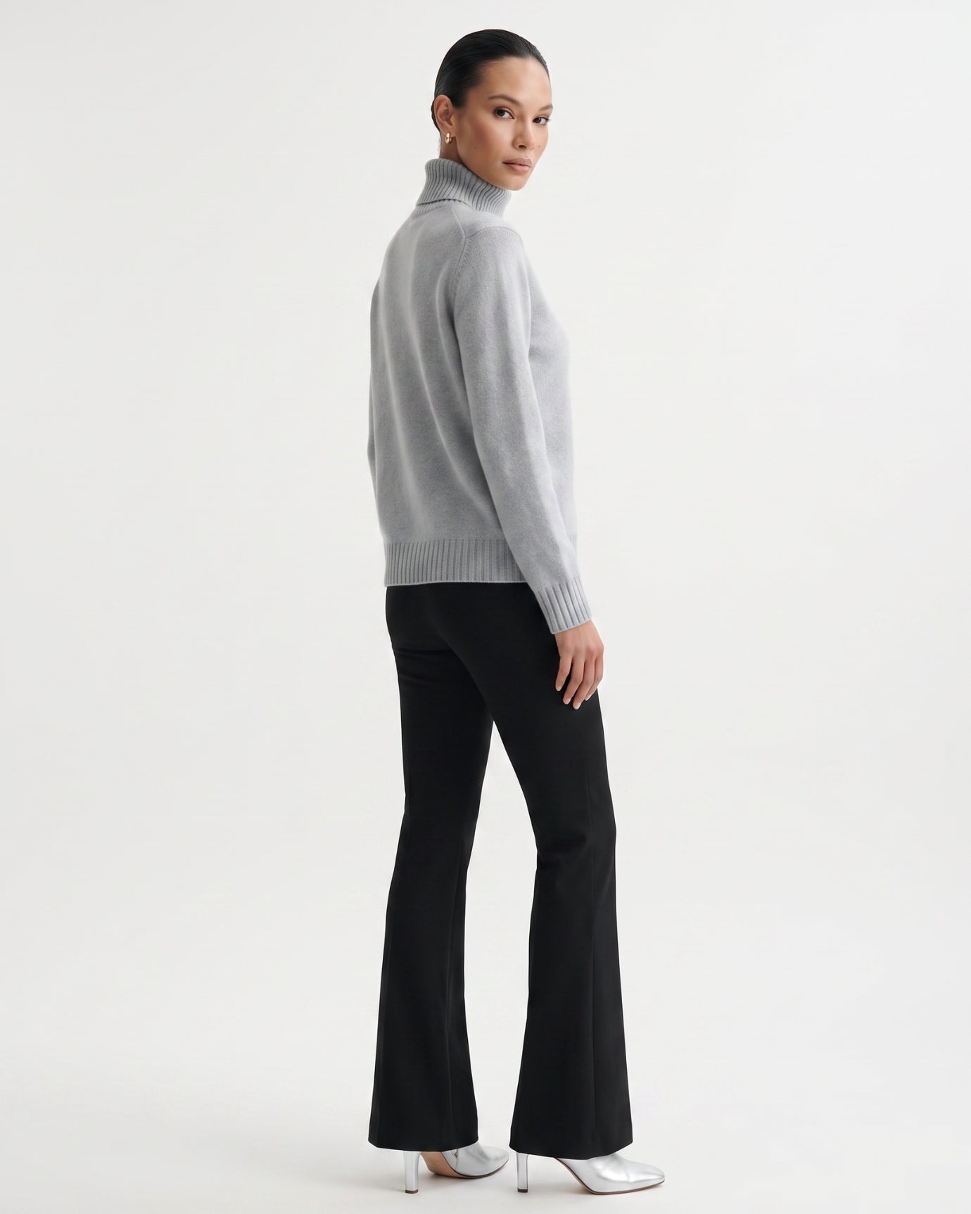 Hannah High Lapel Cashmere Sweater