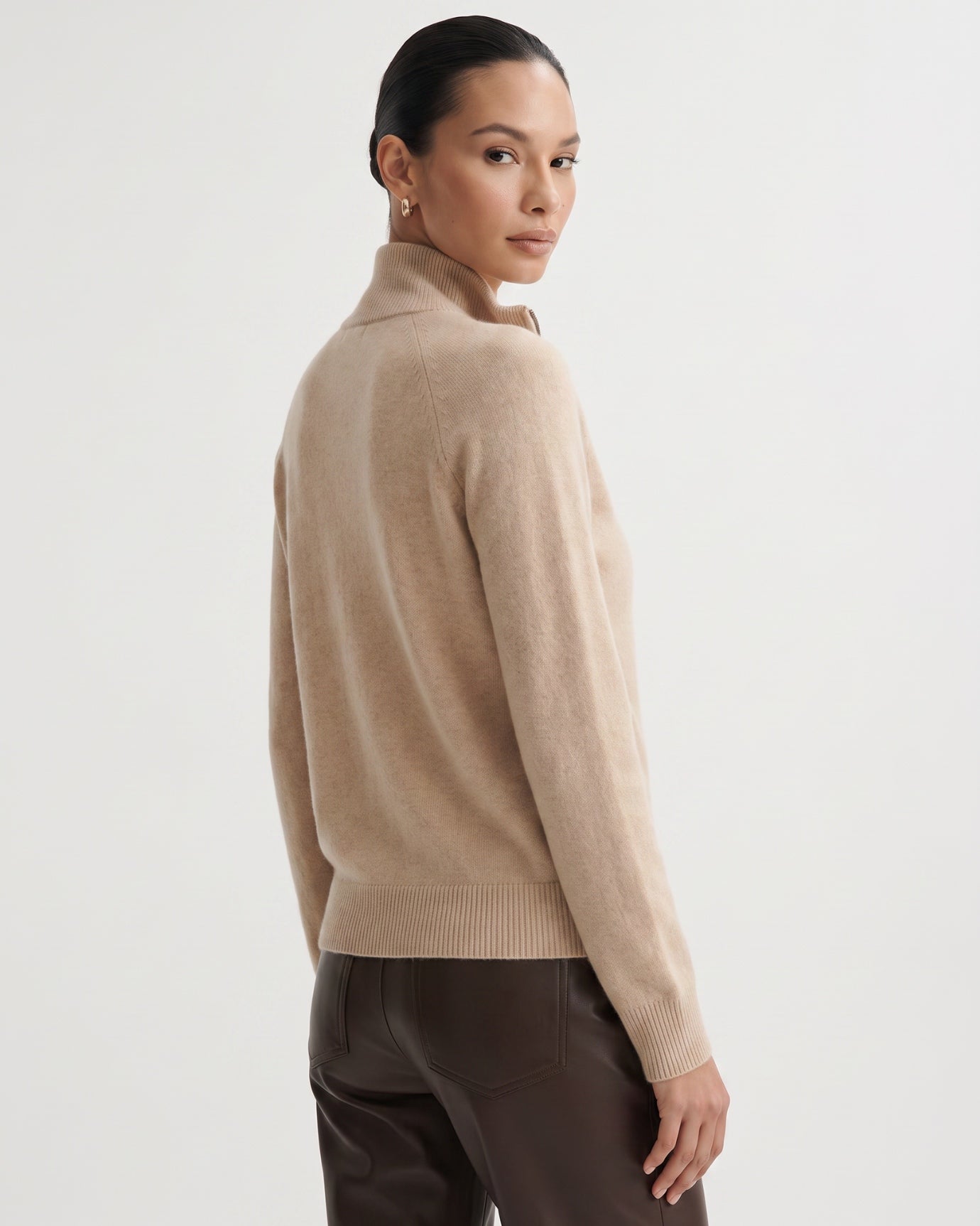 Ria Cashmere Jacket Double Zipper
