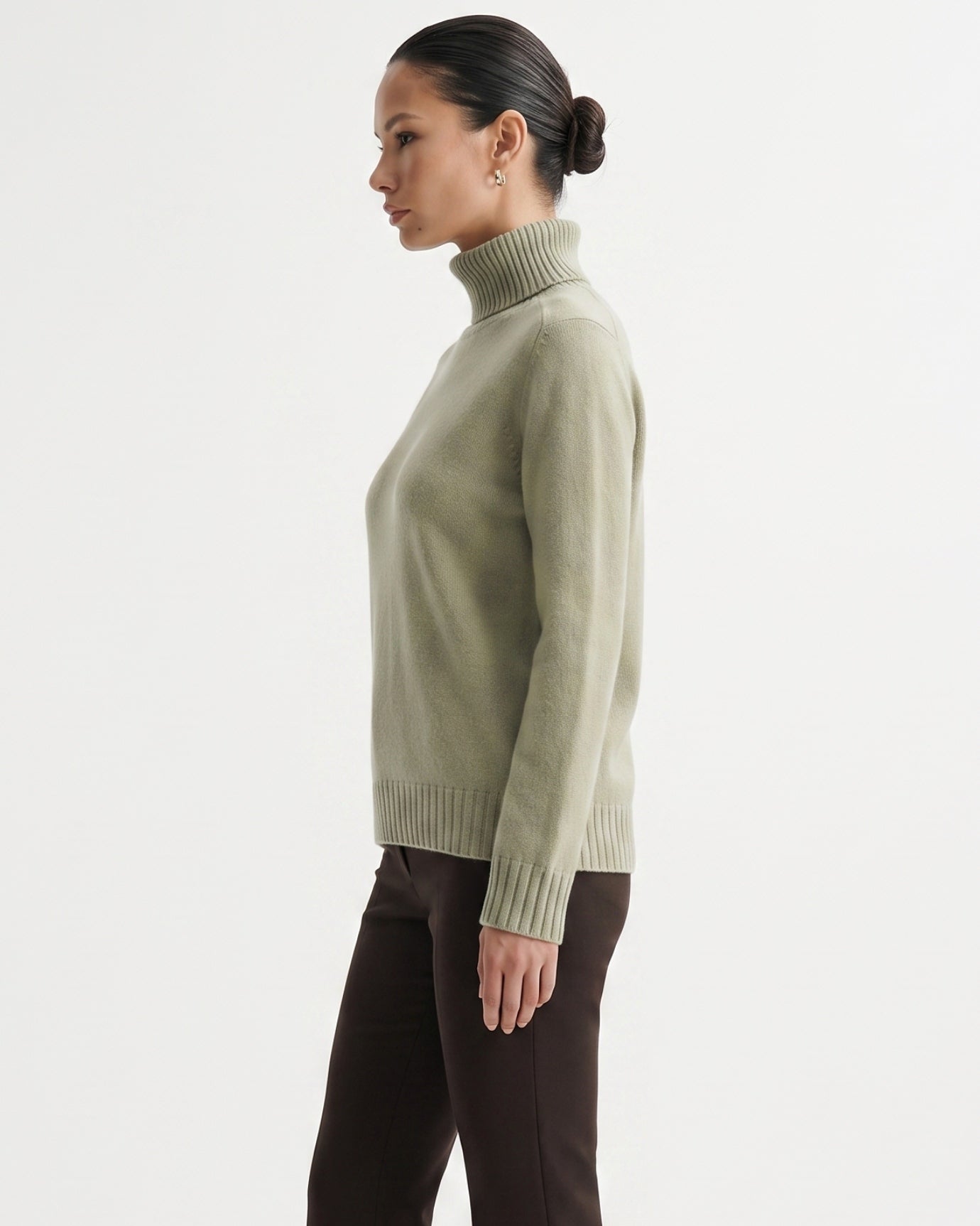 Hannah High Lapel Cashmere Sweater