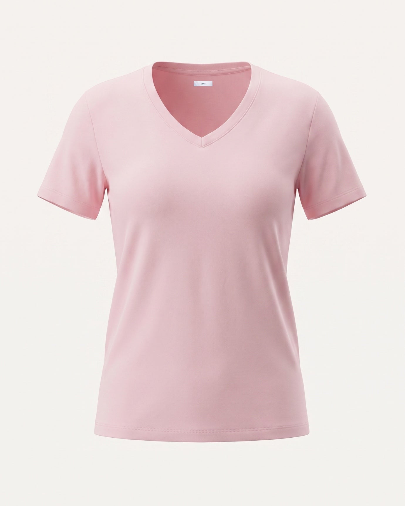 High-end Mercerized Cotton Woman V- Neck T-Shirt