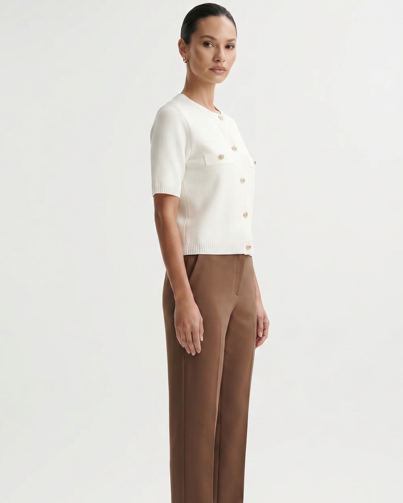 Minimalist Knitted Cardigan Top