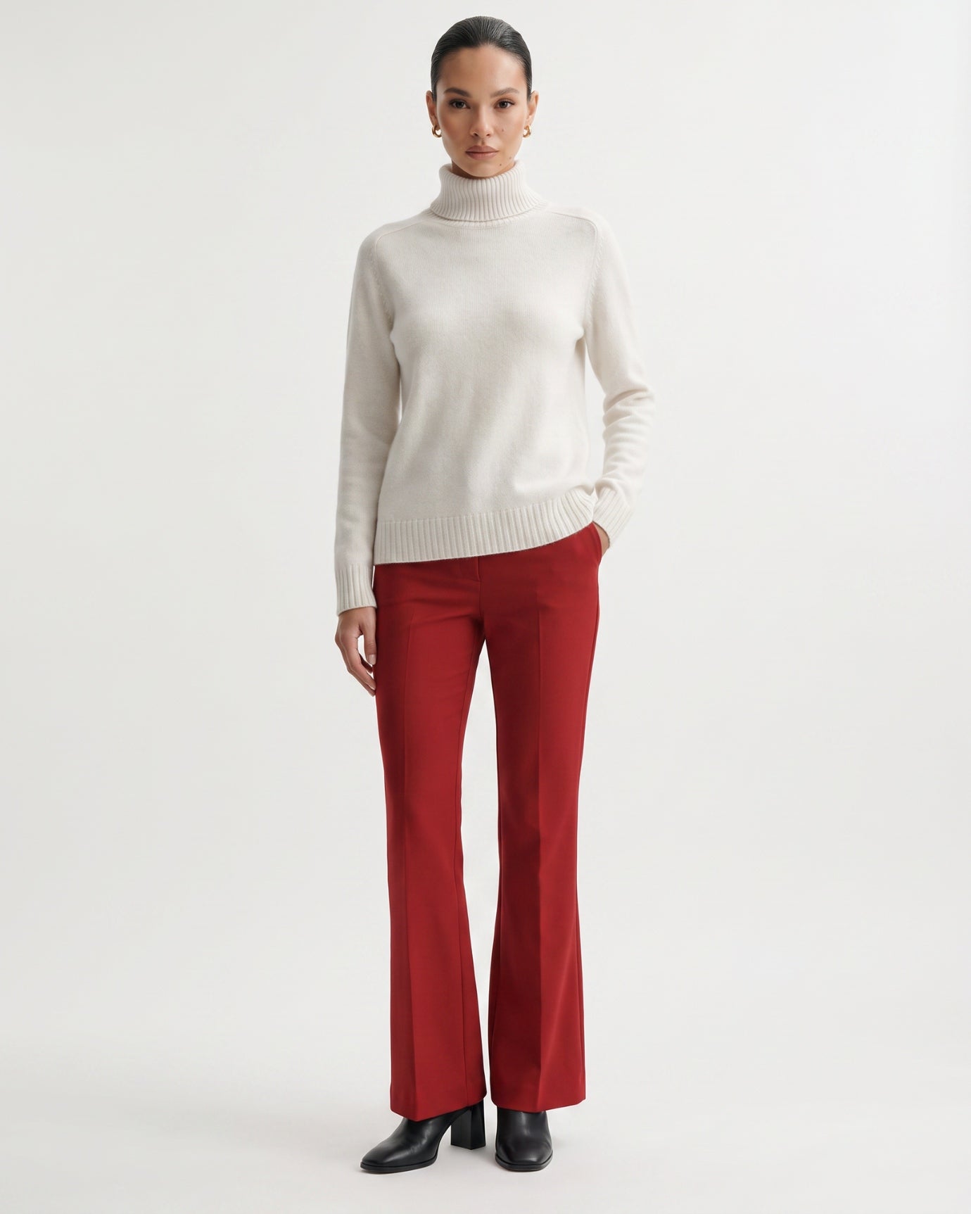 Hannah High Lapel Cashmere Sweater