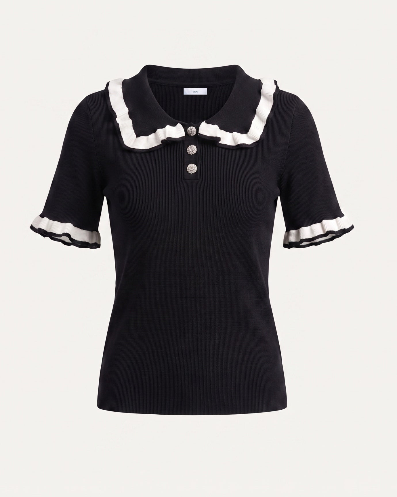 Black & White Contrast Polo