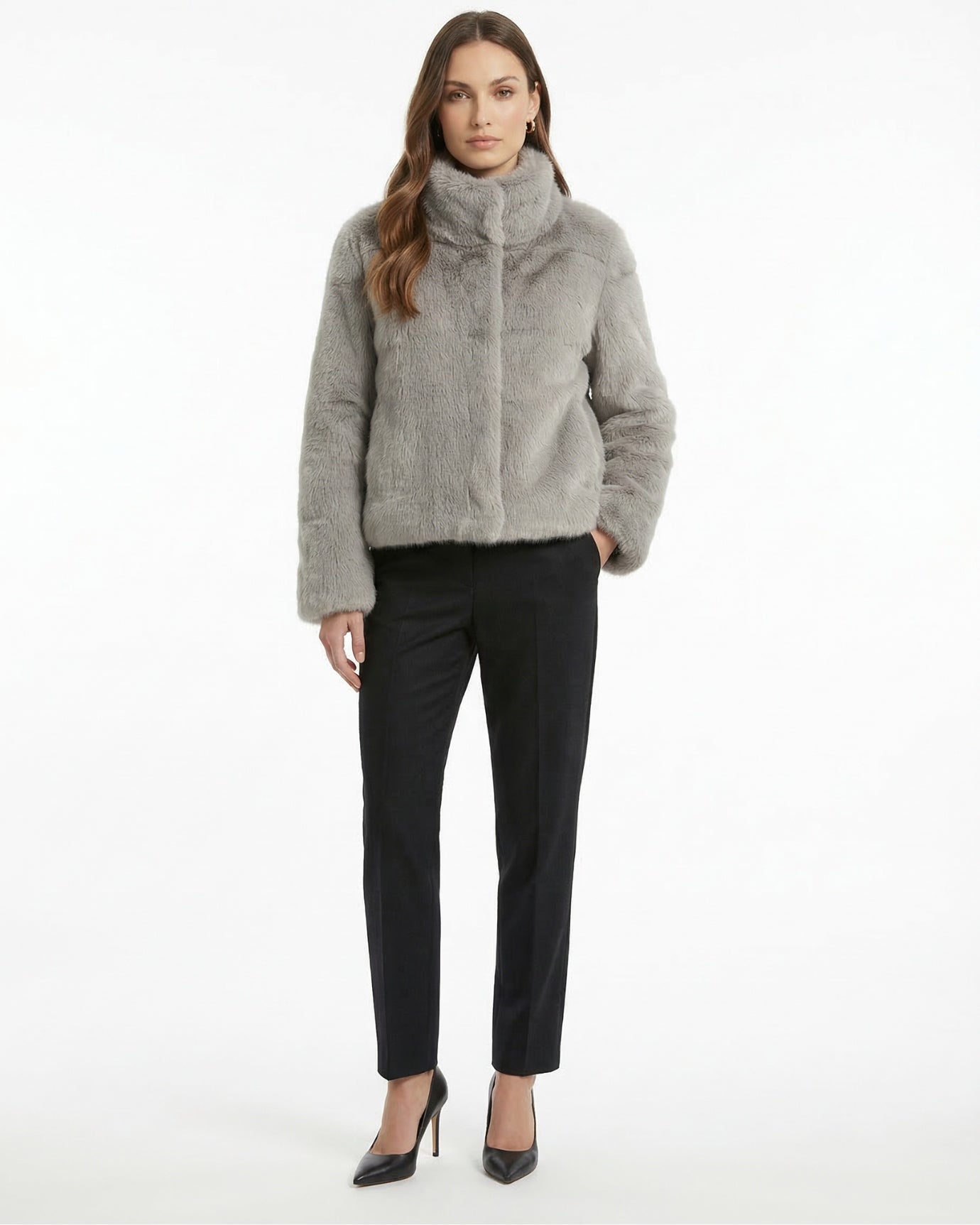 Abrigo de piel de conejo Lina