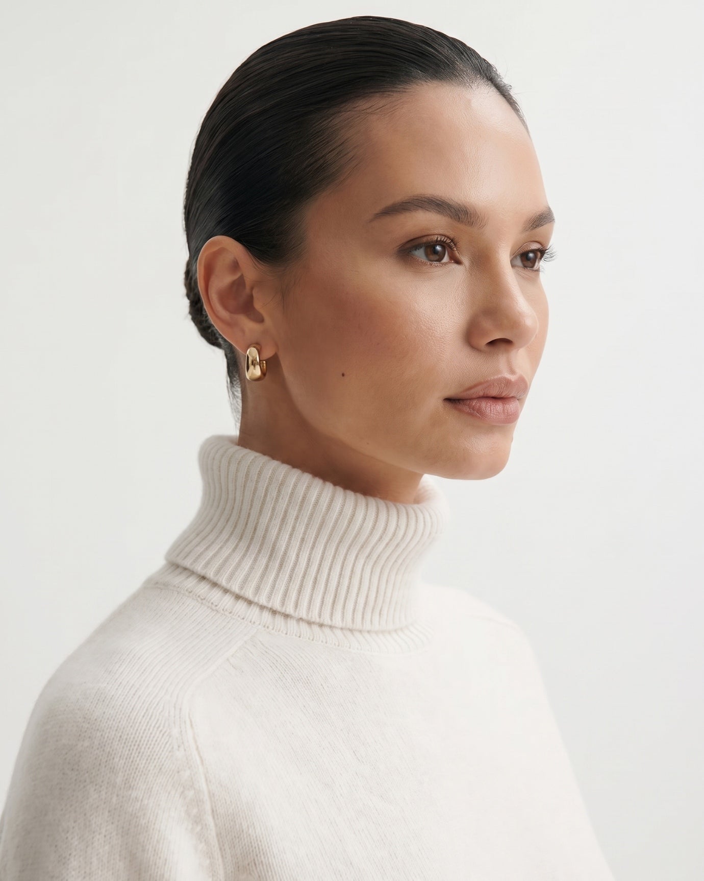 Hannah High Lapel Cashmere Sweater