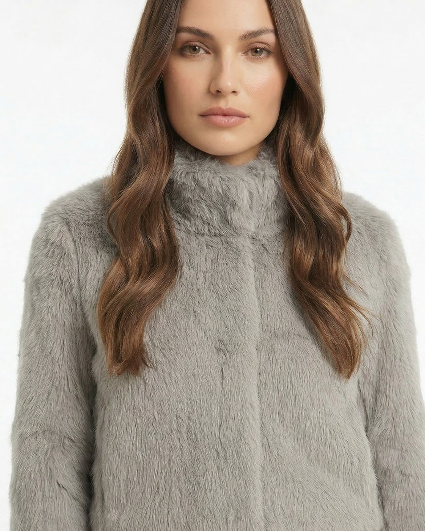 Abrigo de piel de conejo Lina