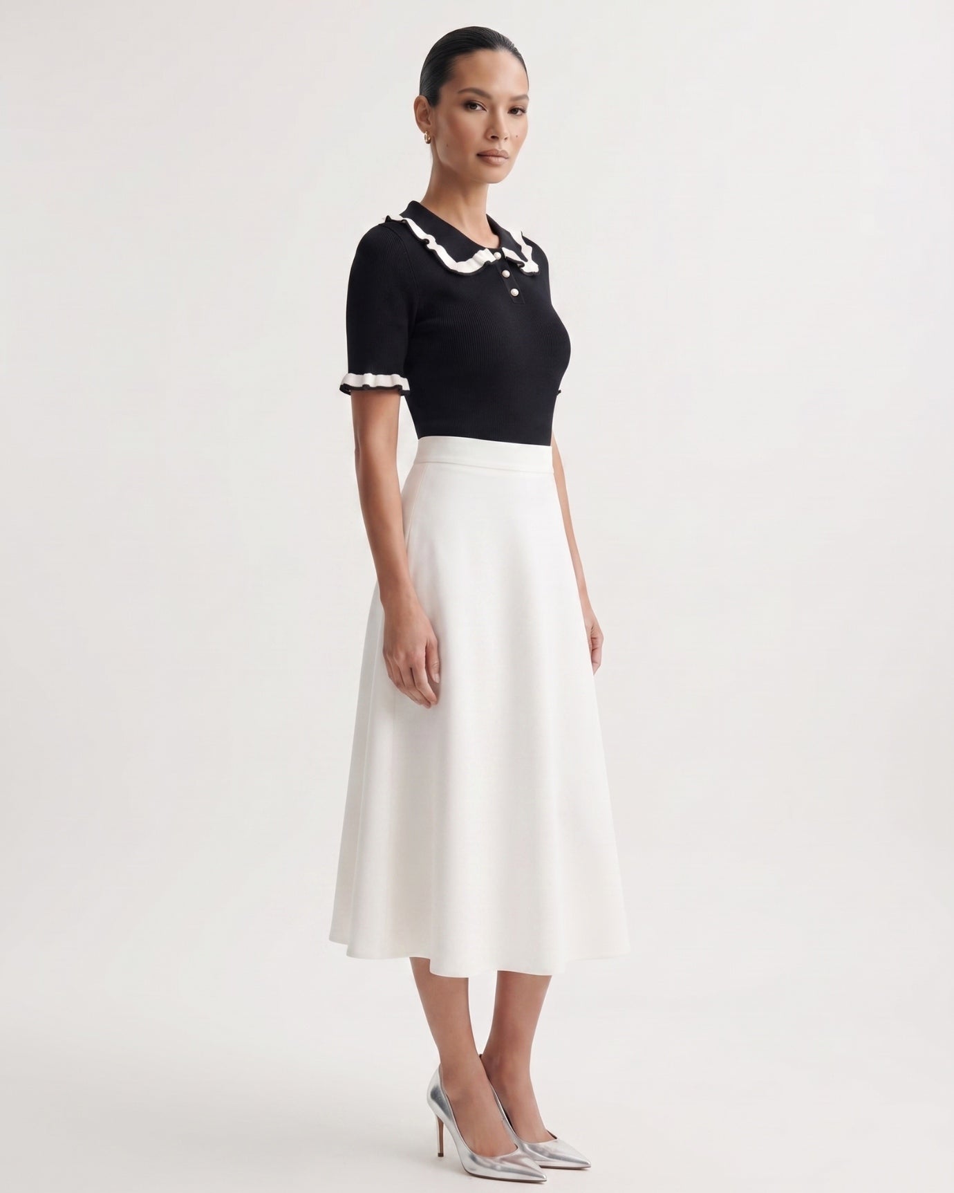Black & White Contrast Polo