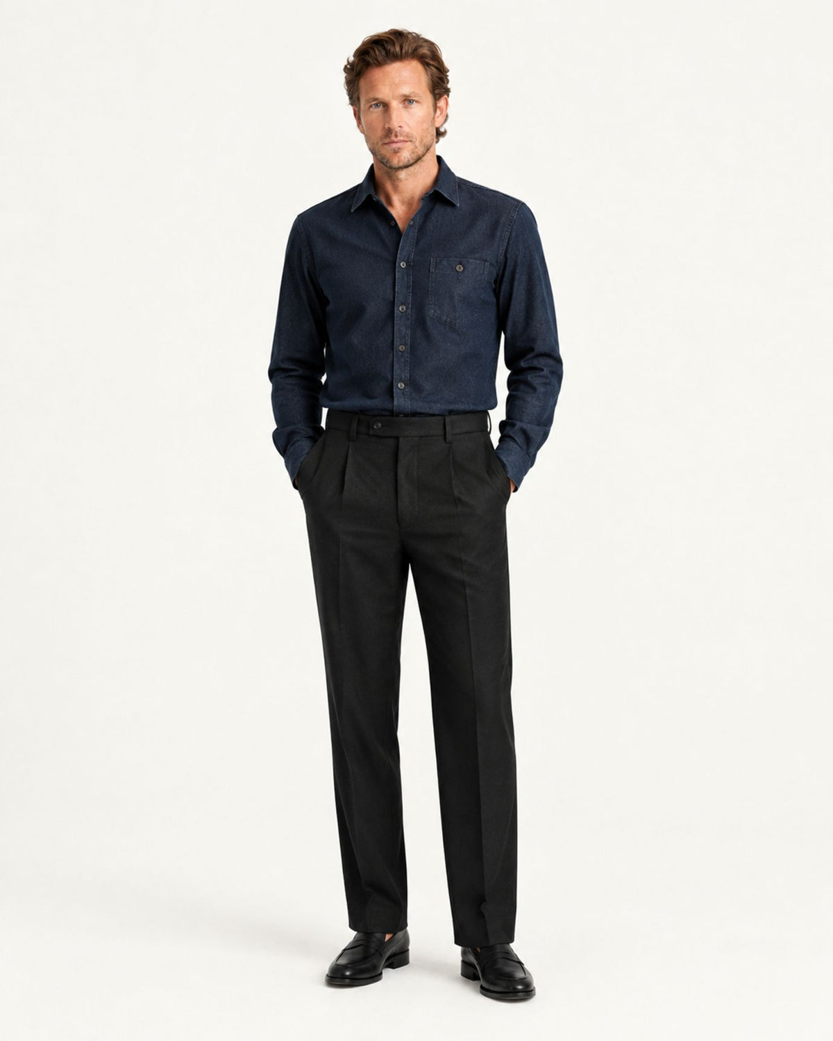 Cannes Pull-On Straight Leg Dress Pants