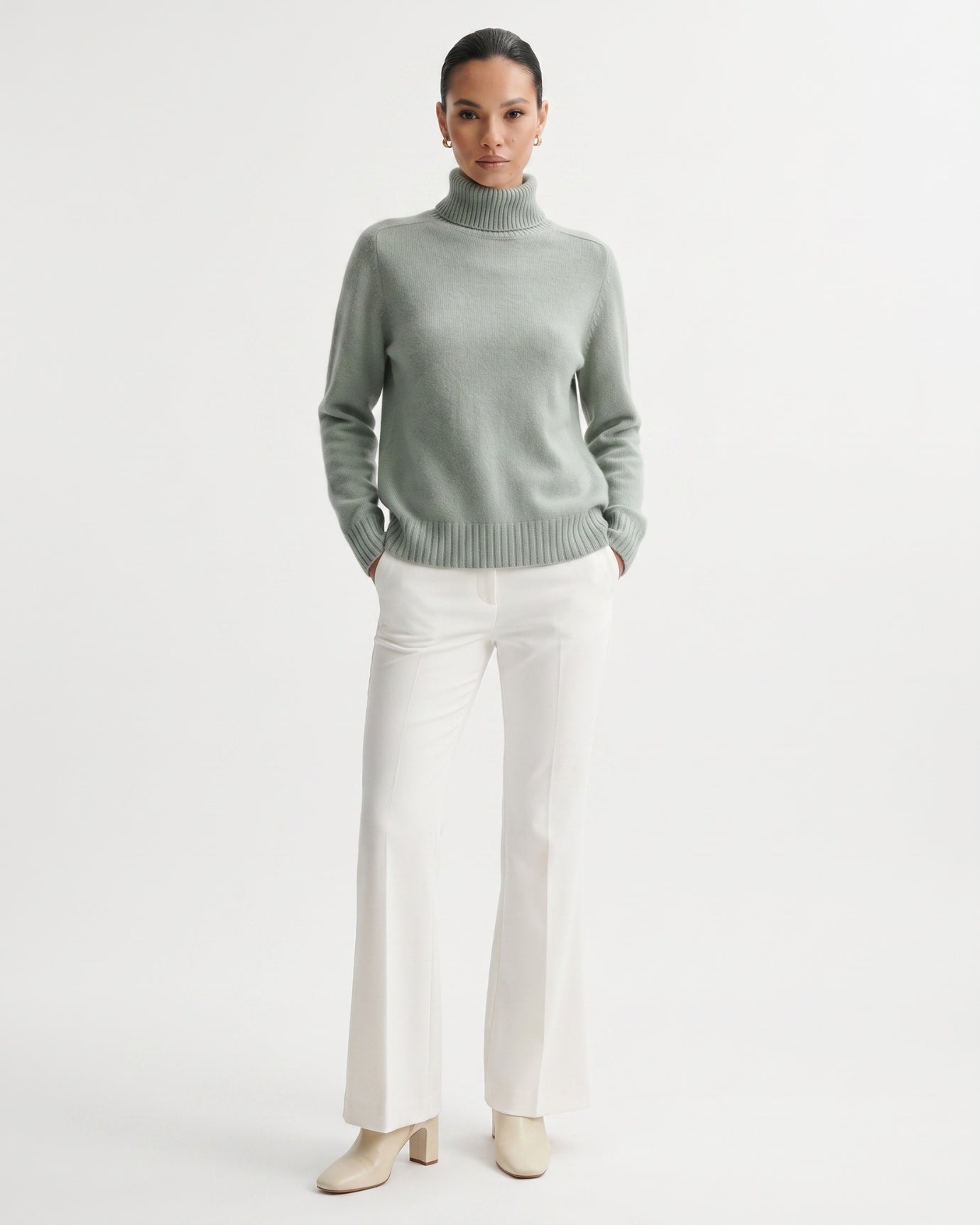 Hannah High Lapel Cashmere Sweater