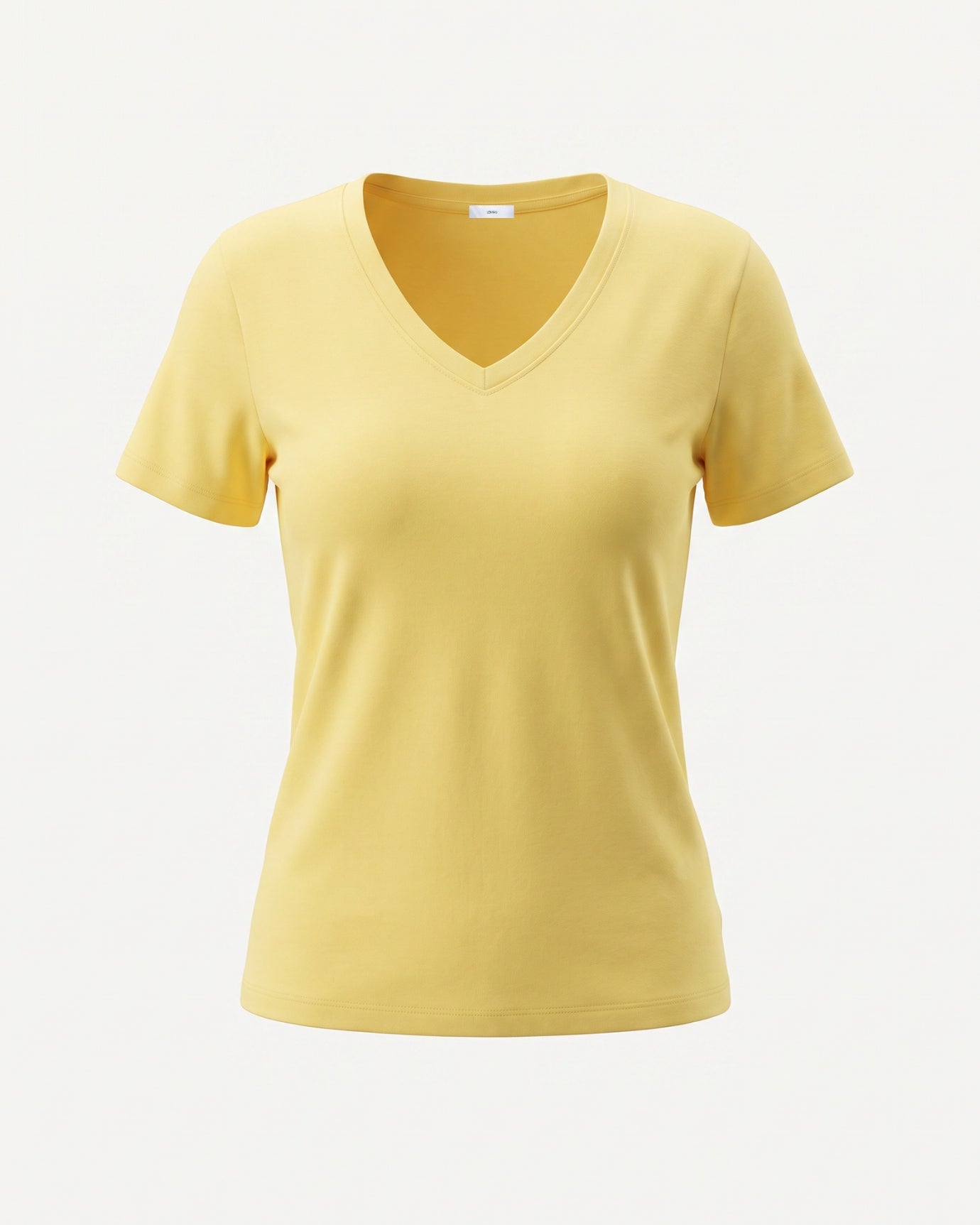 High-end Mercerized Cotton Woman V- Neck T-Shirt