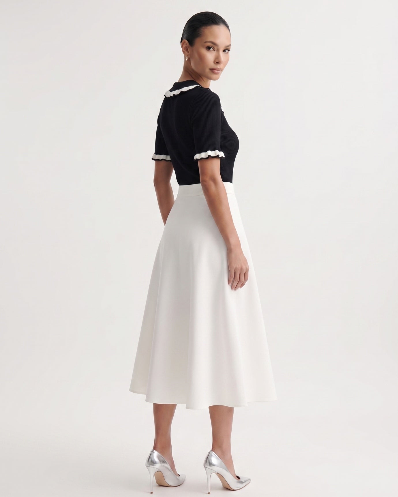 Black & White Contrast Polo