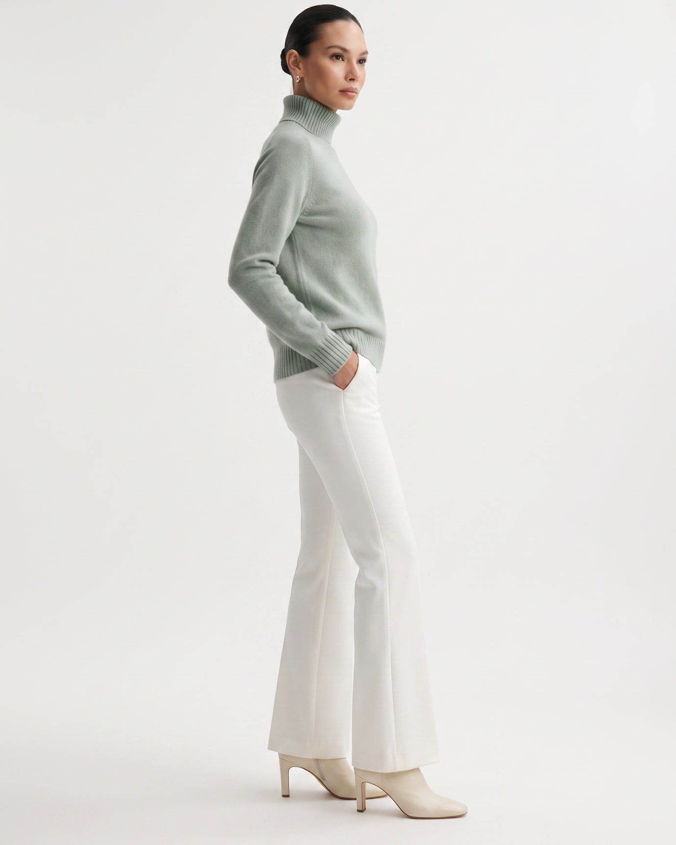 Hannah High Lapel Cashmere Sweater