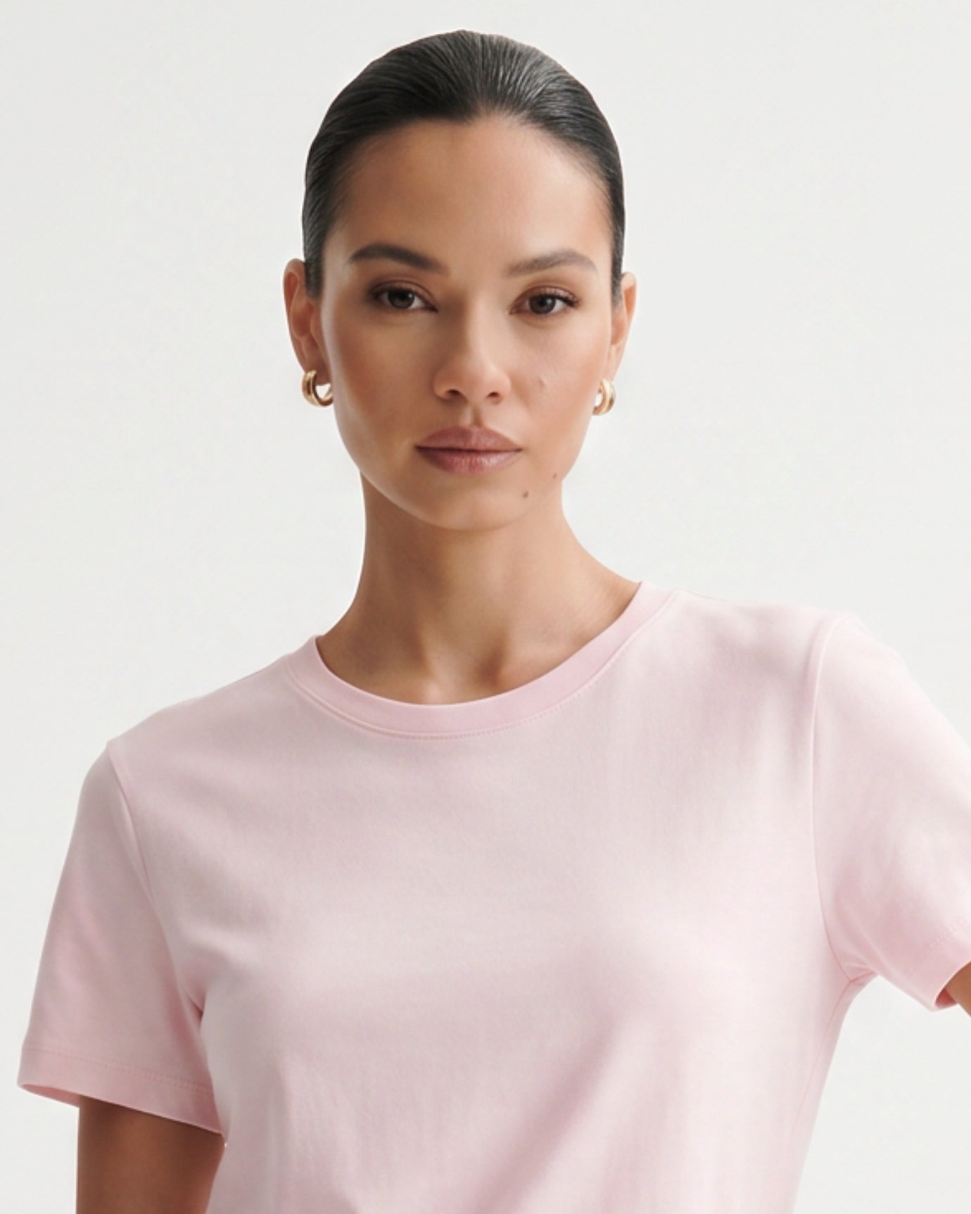 High-end Mercerized Cotton Woman Round Neck T-Shirt