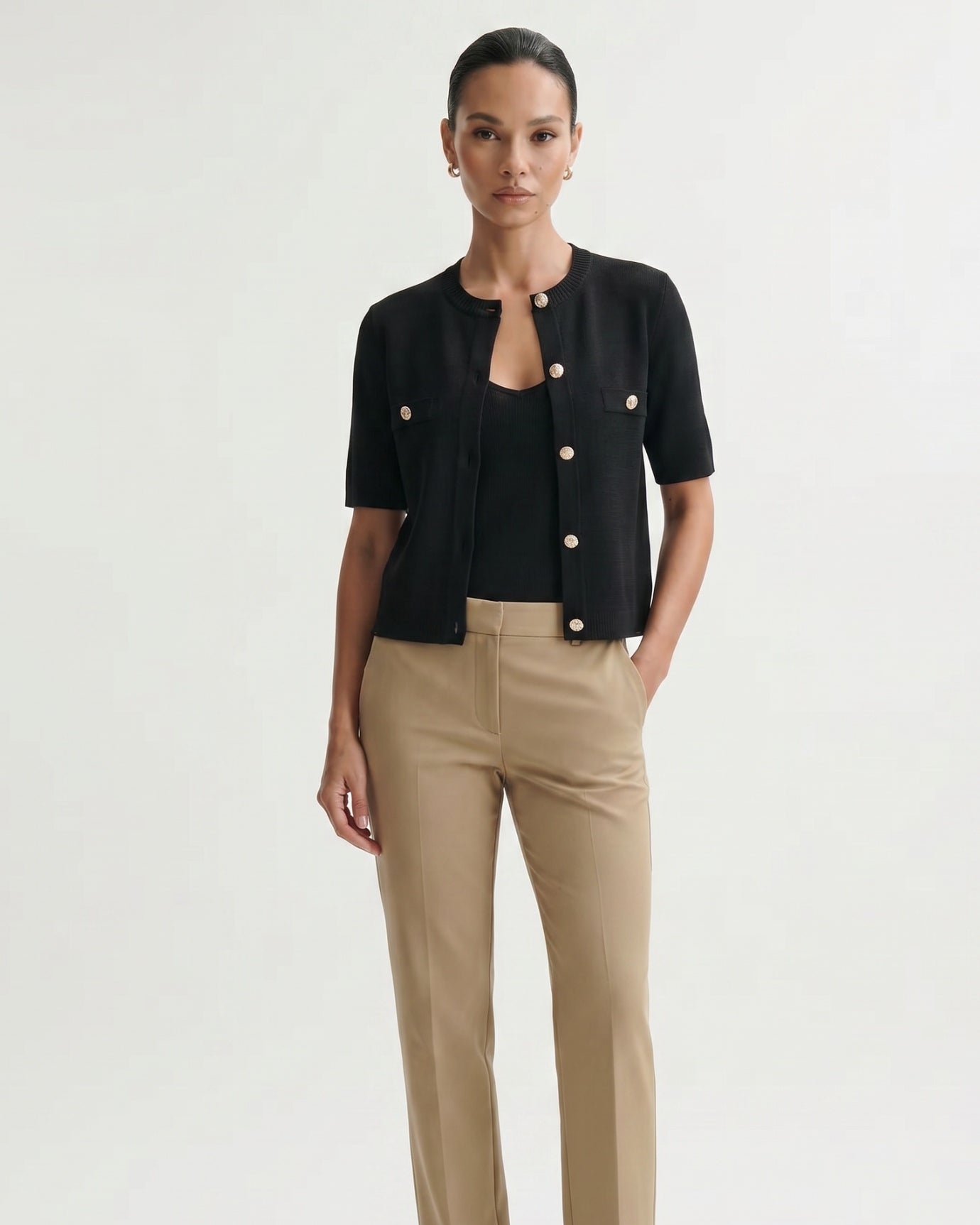 Minimalist Knitted Cardigan Top