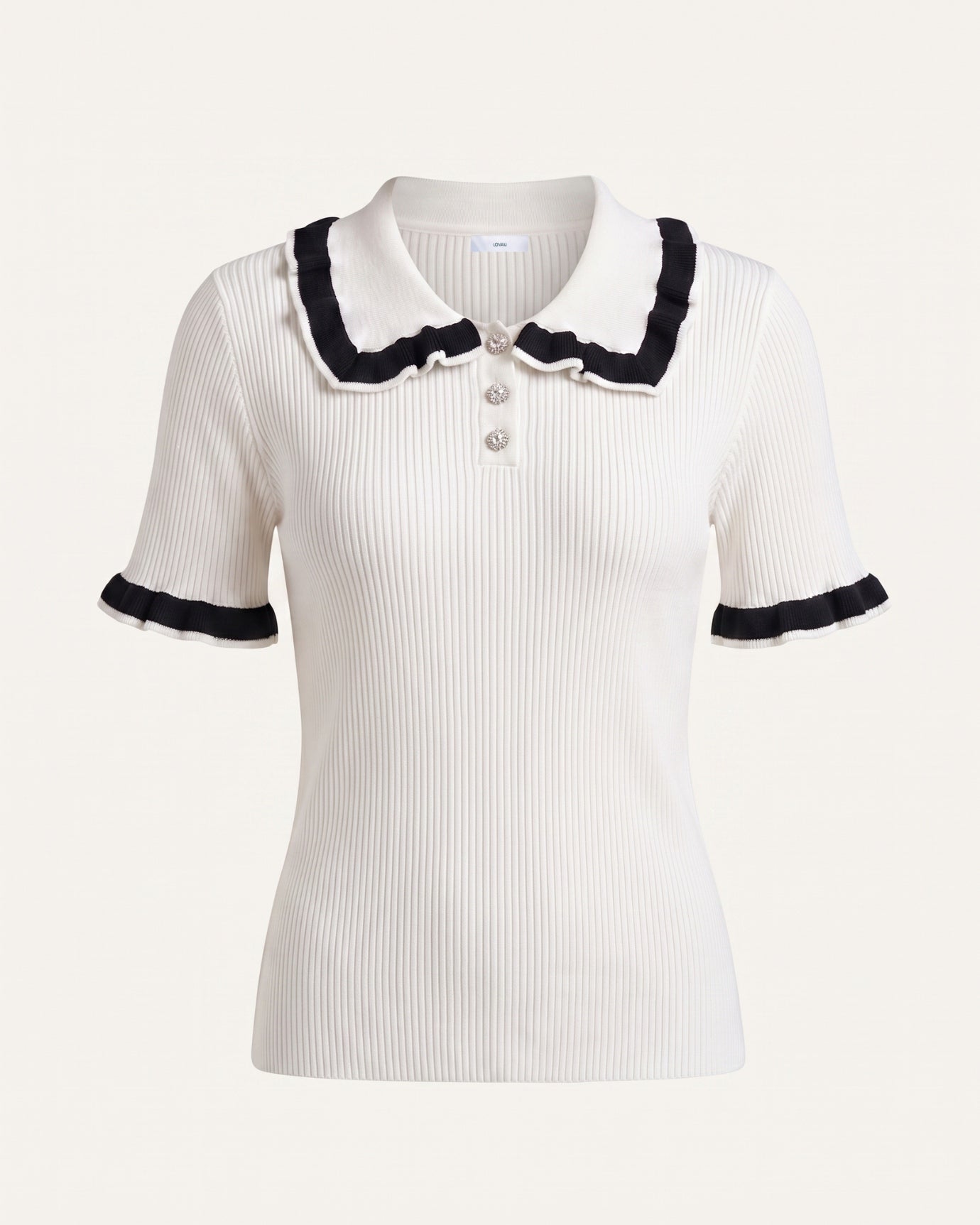 Black & White Contrast Polo
