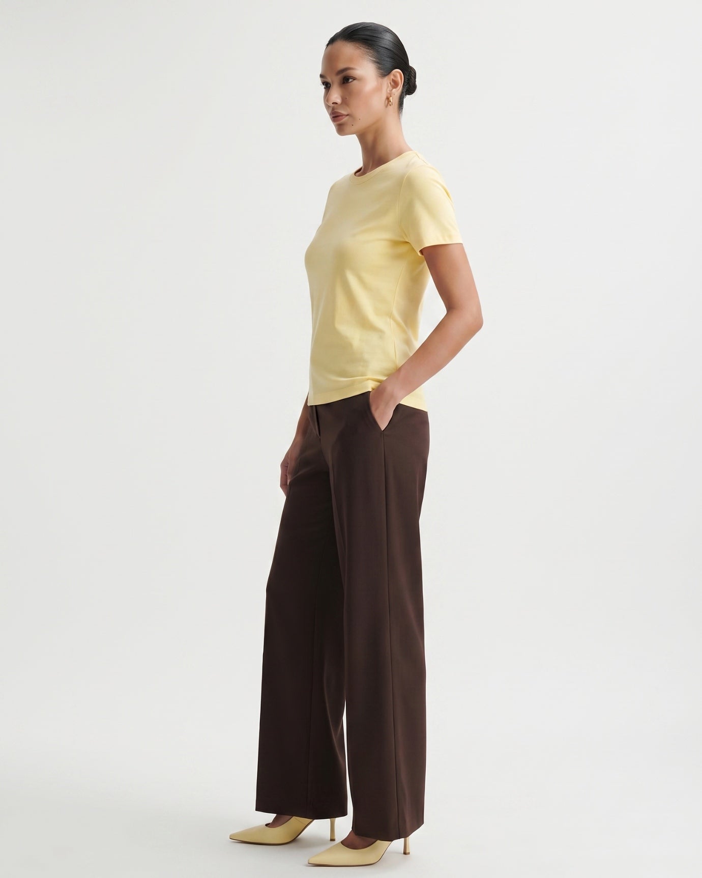 High-end Mercerized Cotton Woman Round Neck T-Shirt