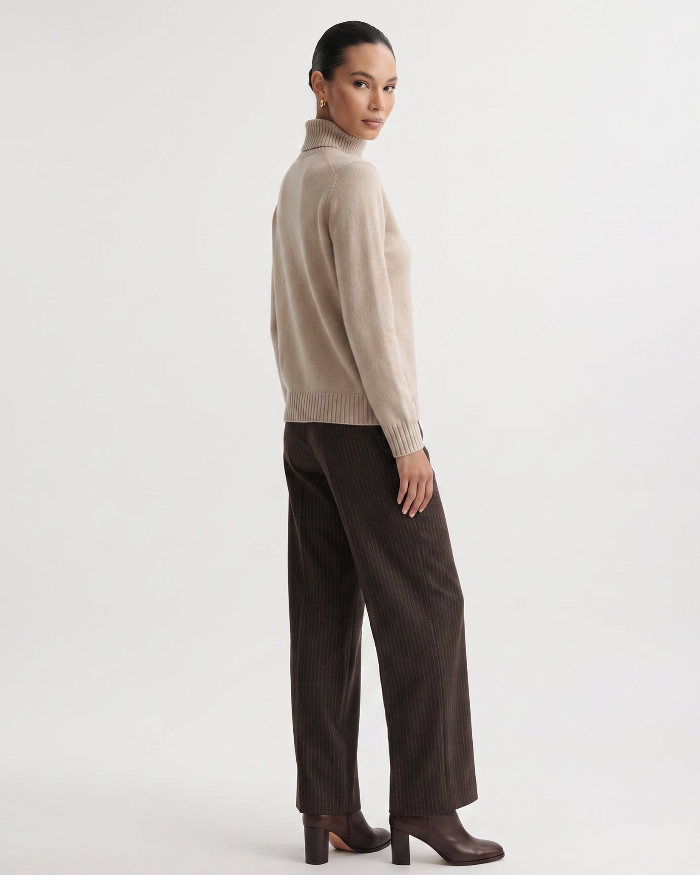Hannah High Lapel Cashmere Sweaters