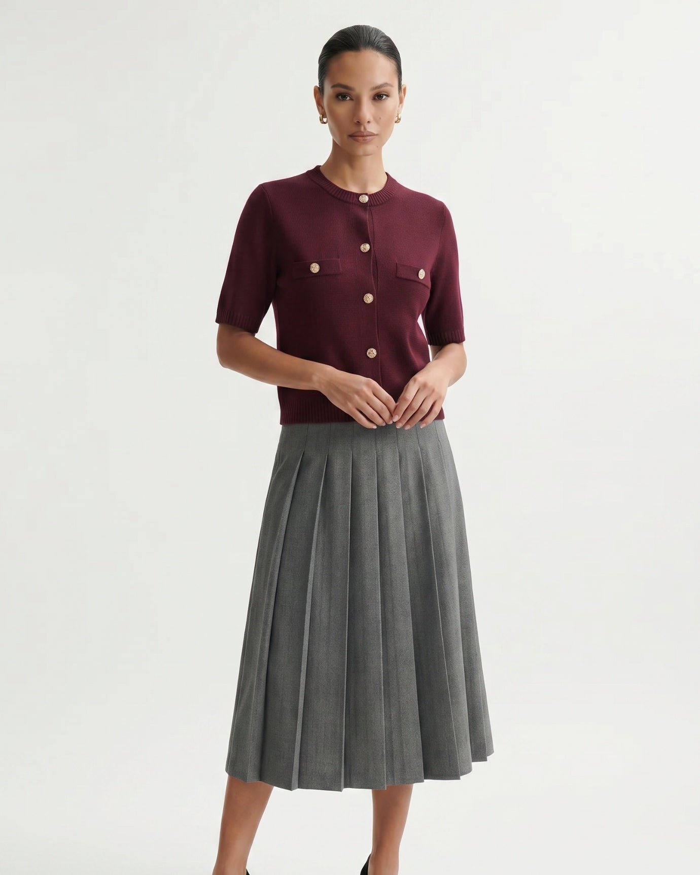 Minimalist Knitted Cardigan Top