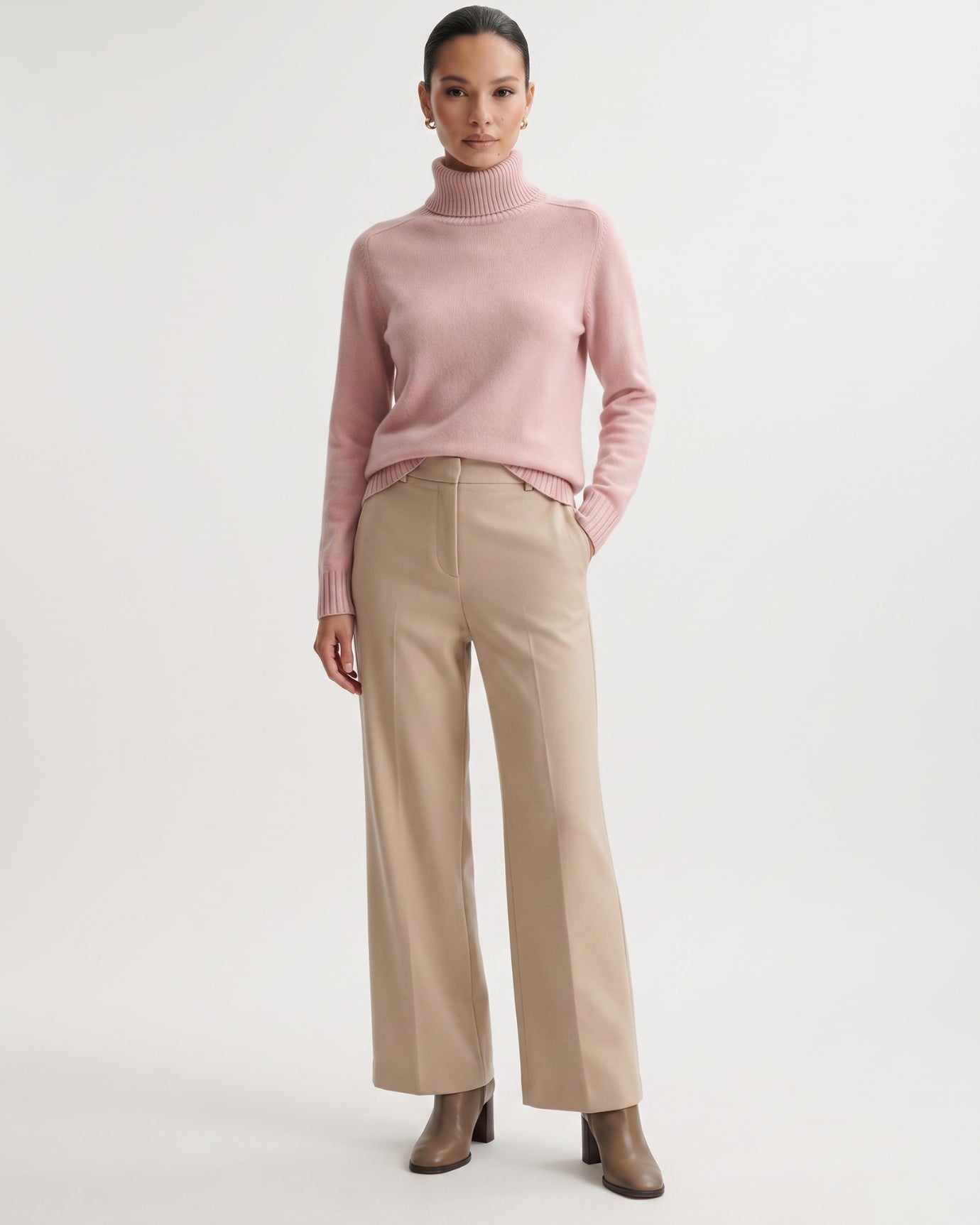 Hannah High Lapel Cashmere Sweaters