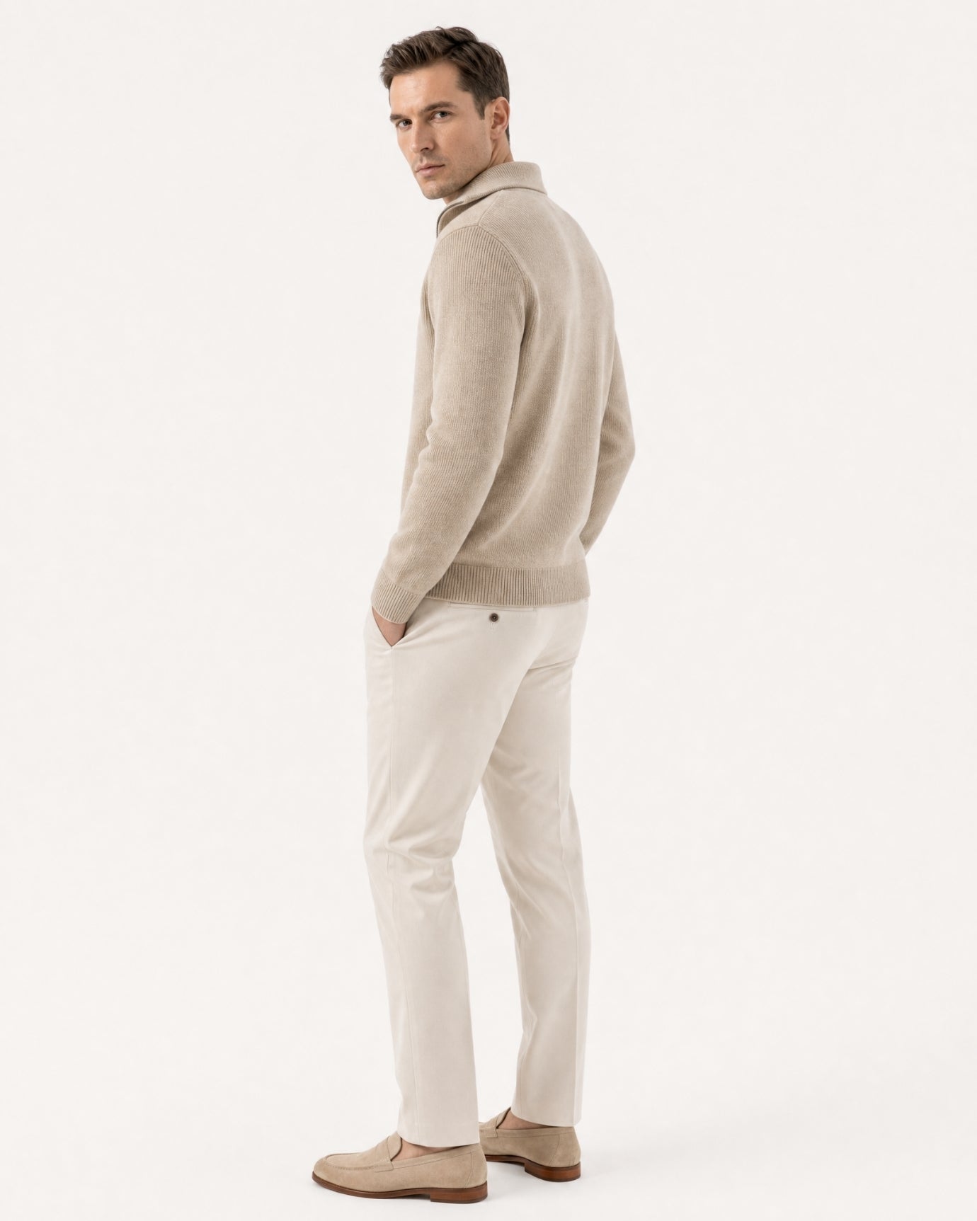St Moritz Half-Zip Cashmere Knit Pullover