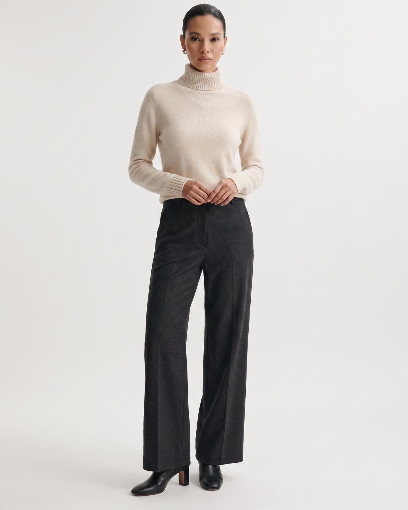 Hannah High Lapel Cashmere Sweaters