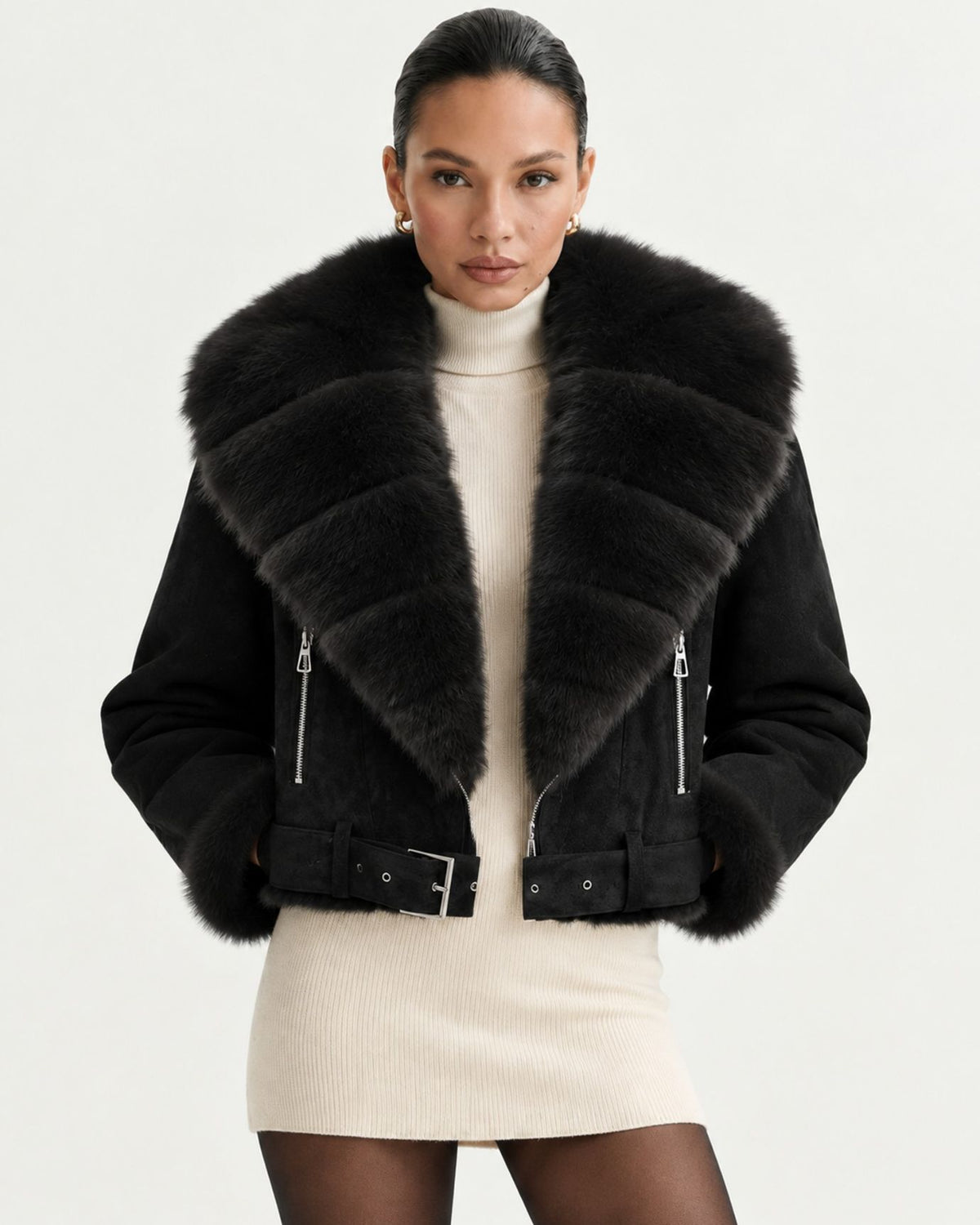 Rabbit Fur-Lined Suede Jacket Limited Edition